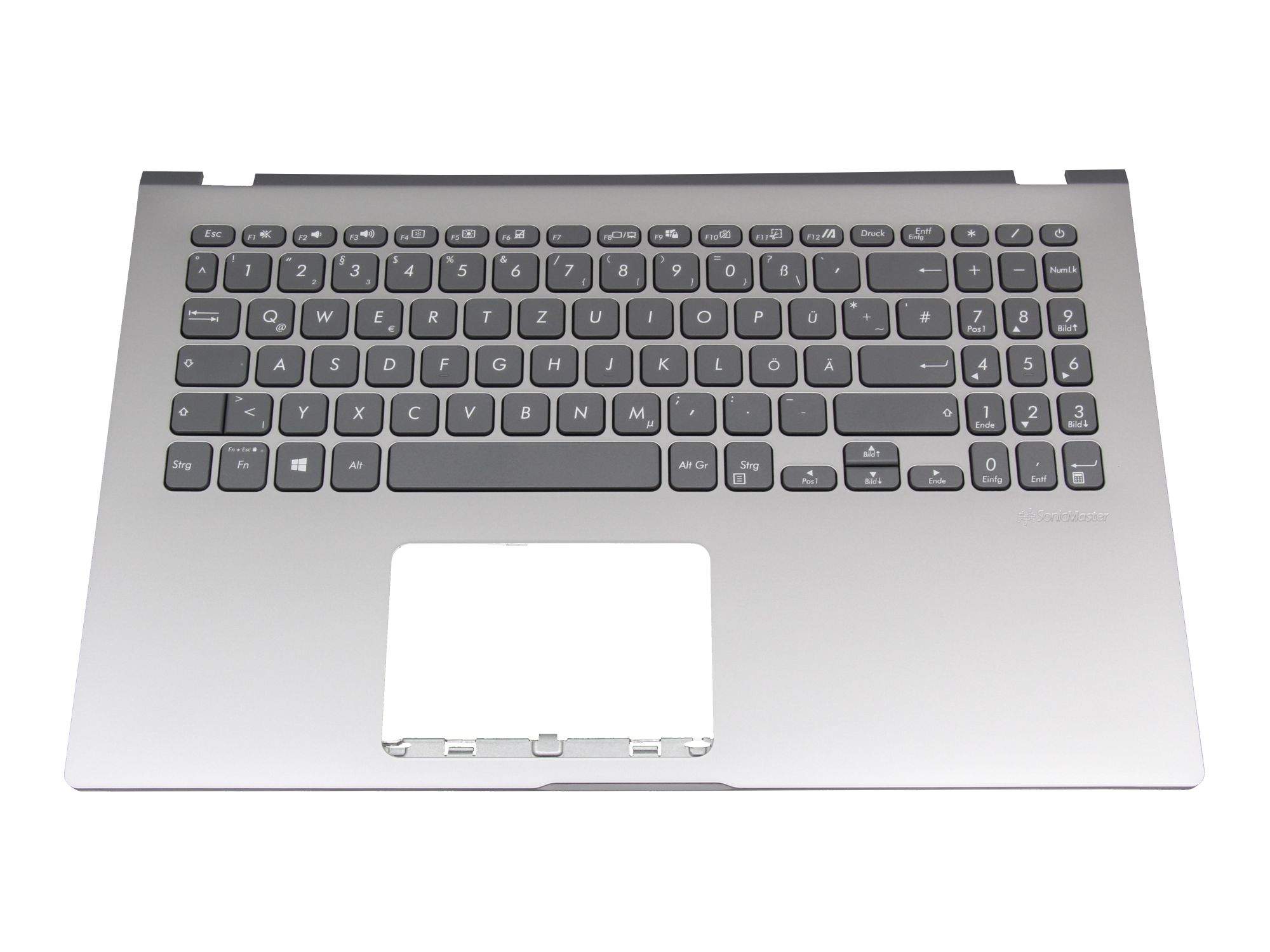 ASUS Tastatur inkl. Topcase DE (deutsch) weiß/silber für Asus VivoBook 15 X509DA