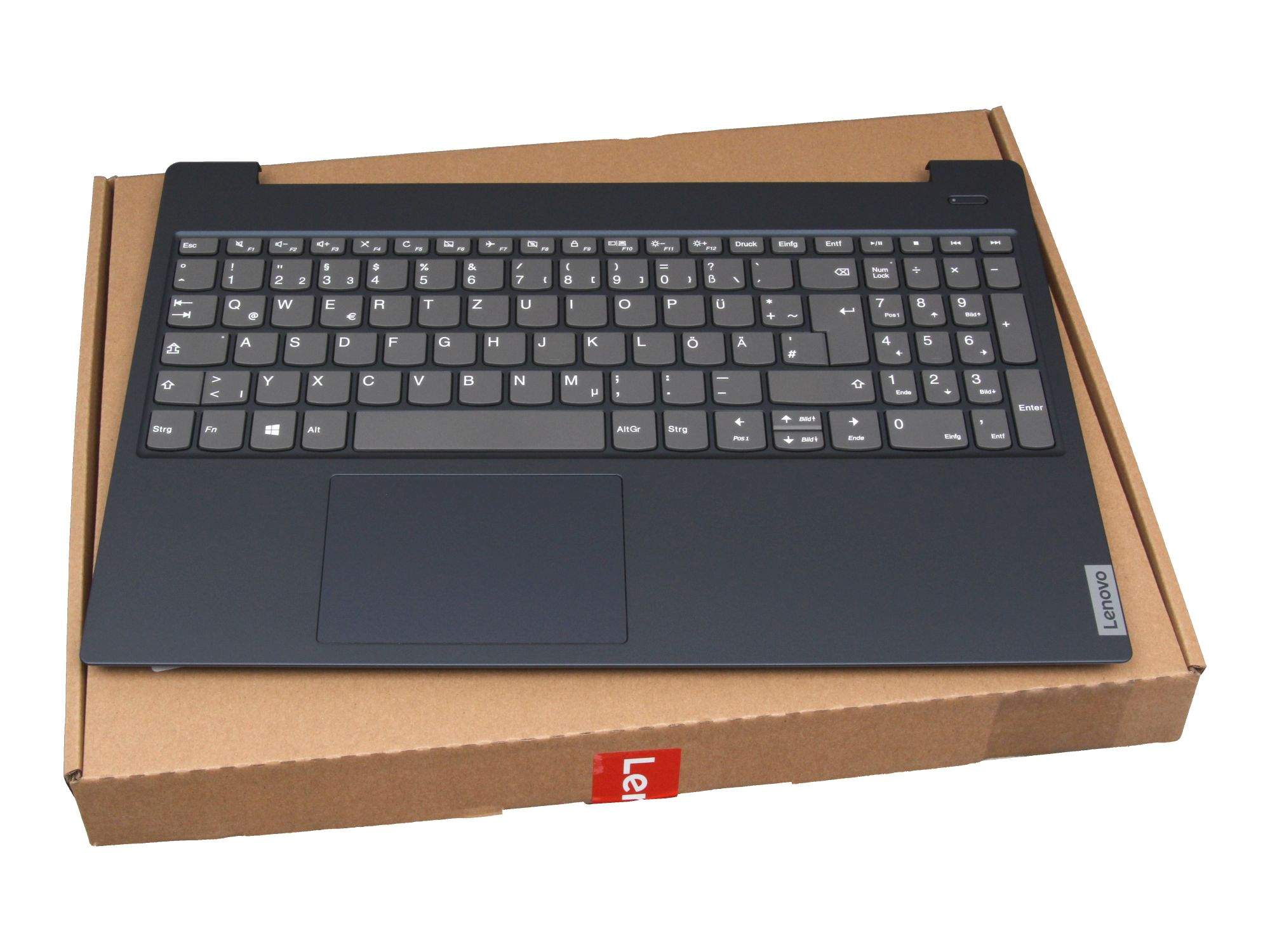 LENOVO Tastatur inkl. Topcase DE (deutsch) grau/blau für Lenovo IdeaPad S340-15IML (81NA)