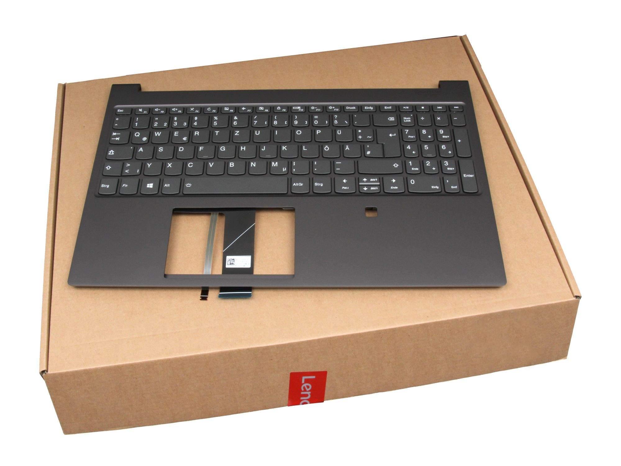 LENOVO Tastatur inkl. Topcase DE (deutsch) grau/grau mit Backlight für Lenovo Yoga C940-15IRH (81TE)