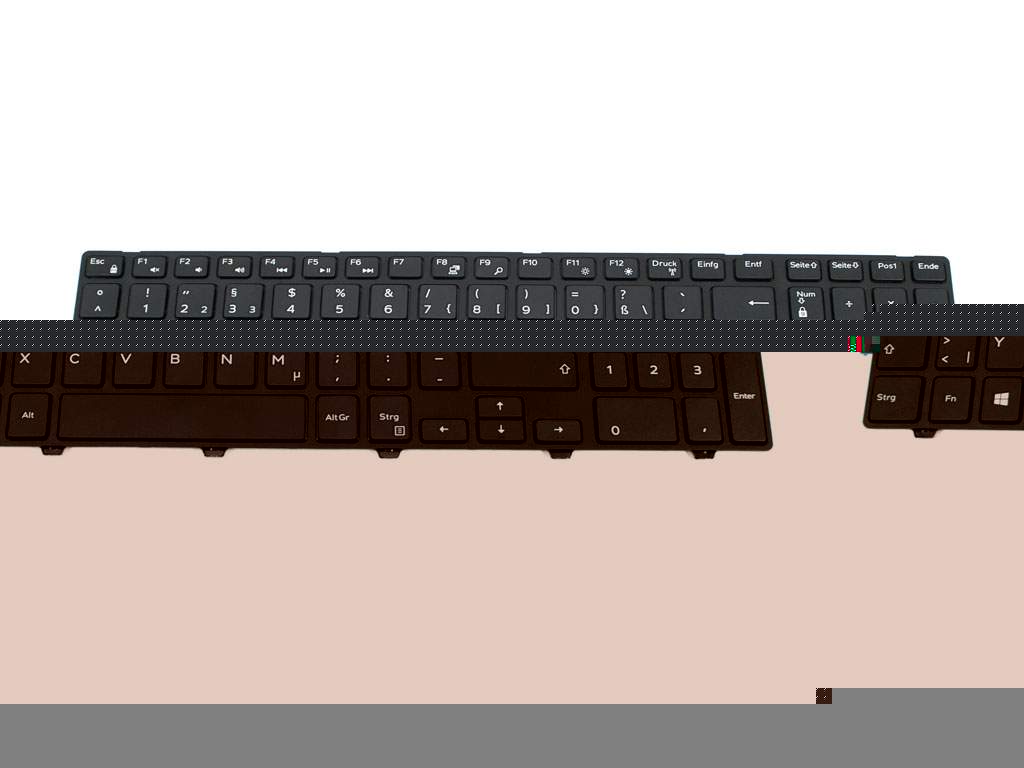 DELL Tastatur DE (deutsch) schwarz/schwarz für Dell Latitude 3570 Serie