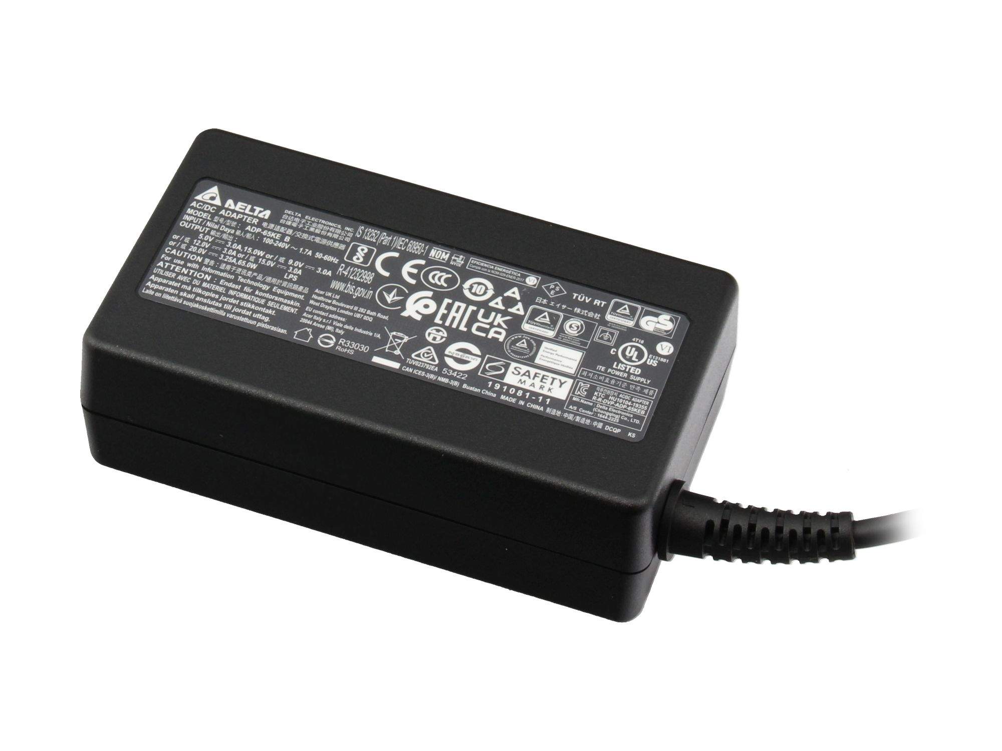 ACER USB-C Netzteil 65 Watt kleine Bauform für Acer Spin (SP313-51N) Serie