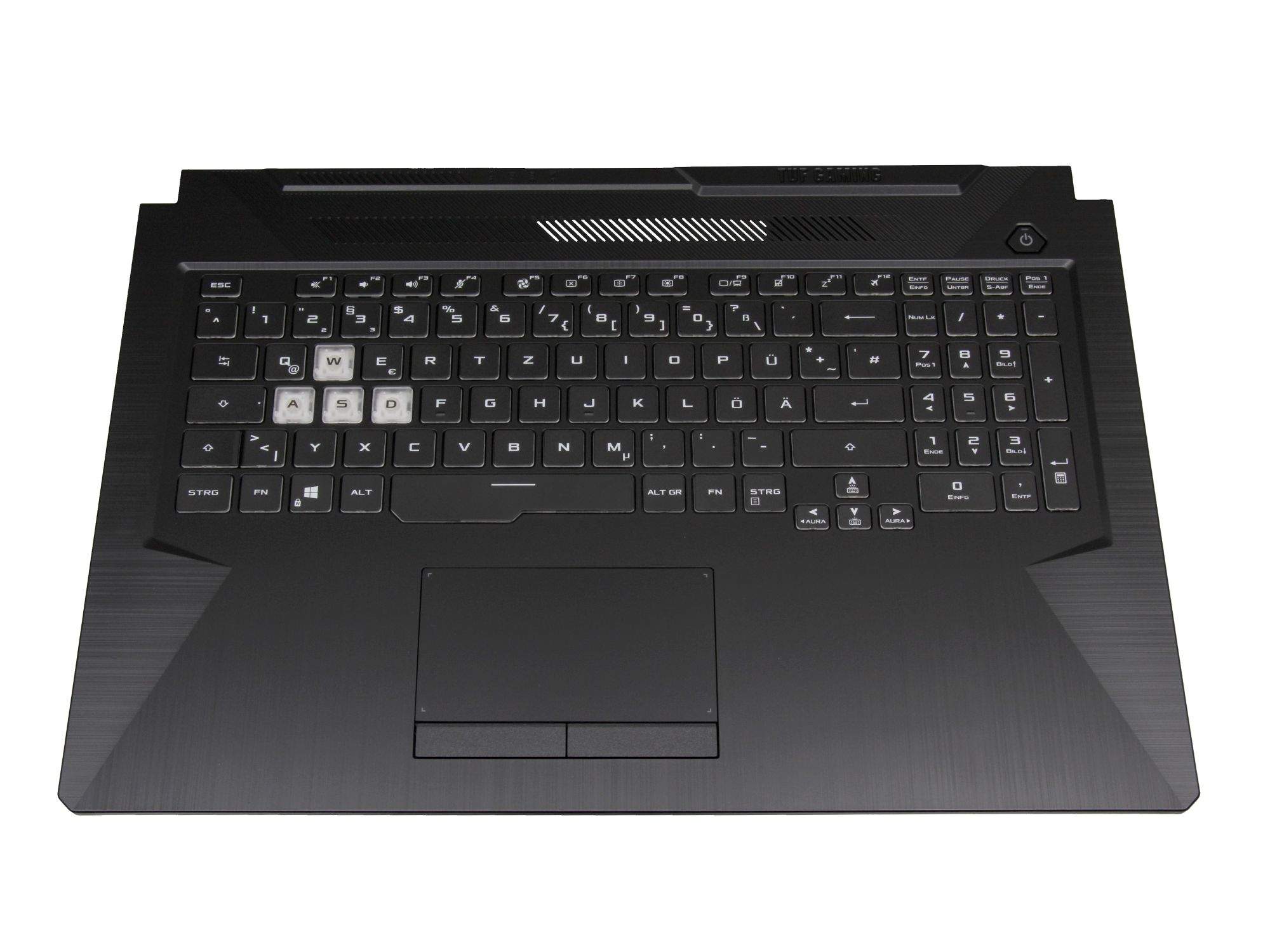 ASUS 90NR03P1-R31GE0 Tastatur inkl. Topcase DE (deutsch) schwarz/transparent/schwarz mit Backlight