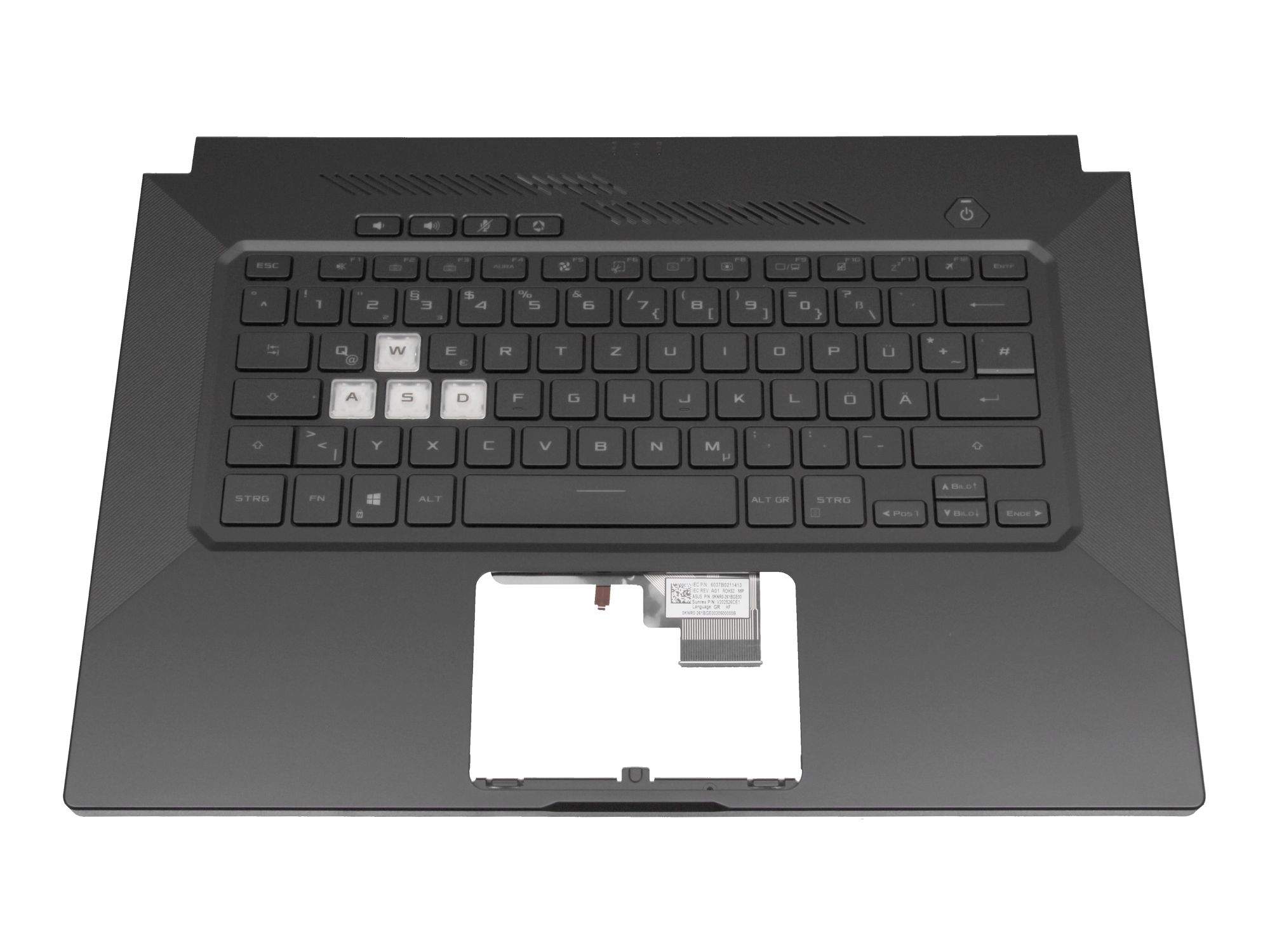 ASUS 90NR0651-R31GE0 Tastatur inkl. Topcase DE (deutsch) schwarz/schwarz mit Backlight