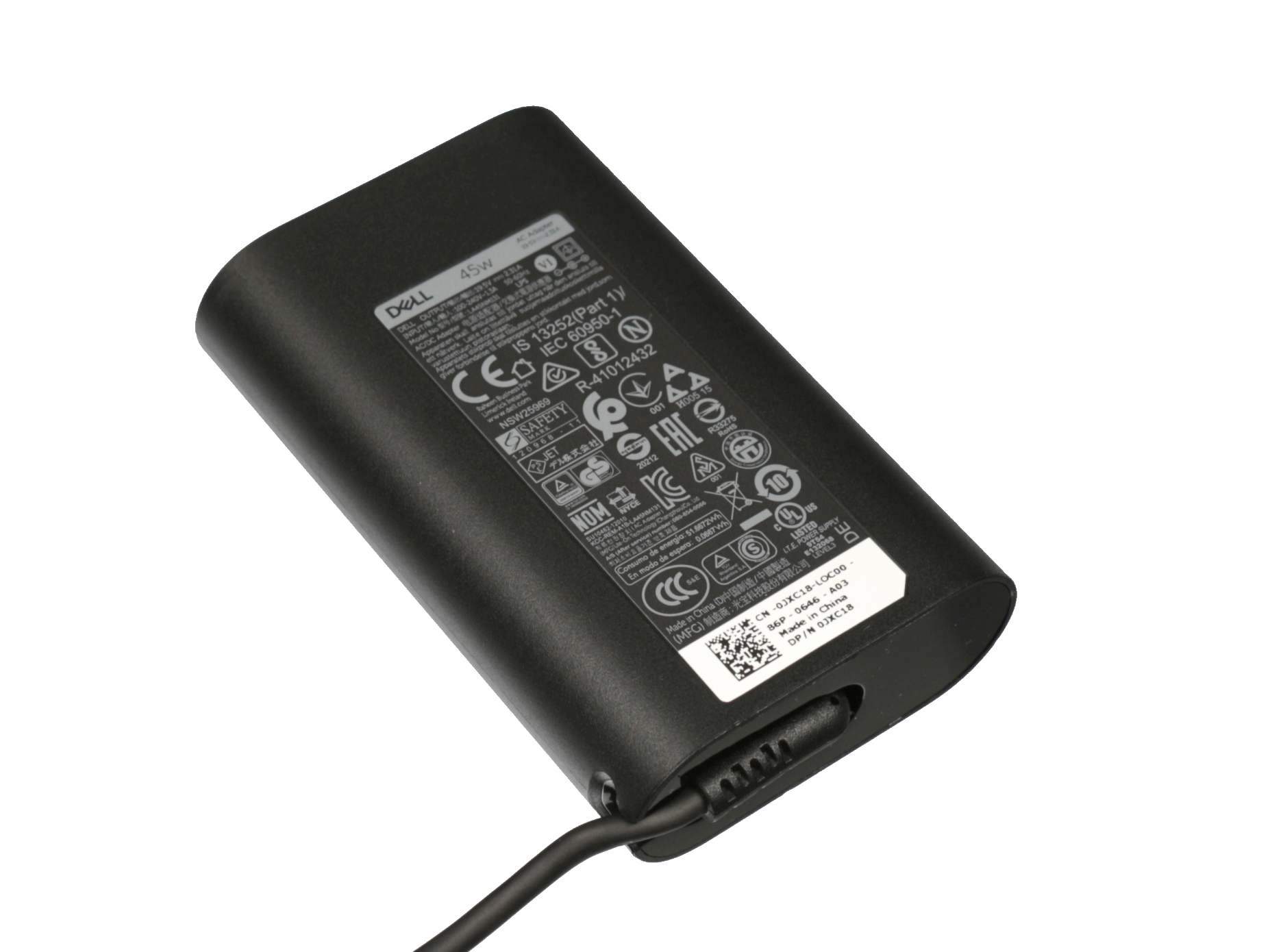 DELL AC Adaptor 45W - Innenraum - Notebook - Schwarz - AC (X9RG3)