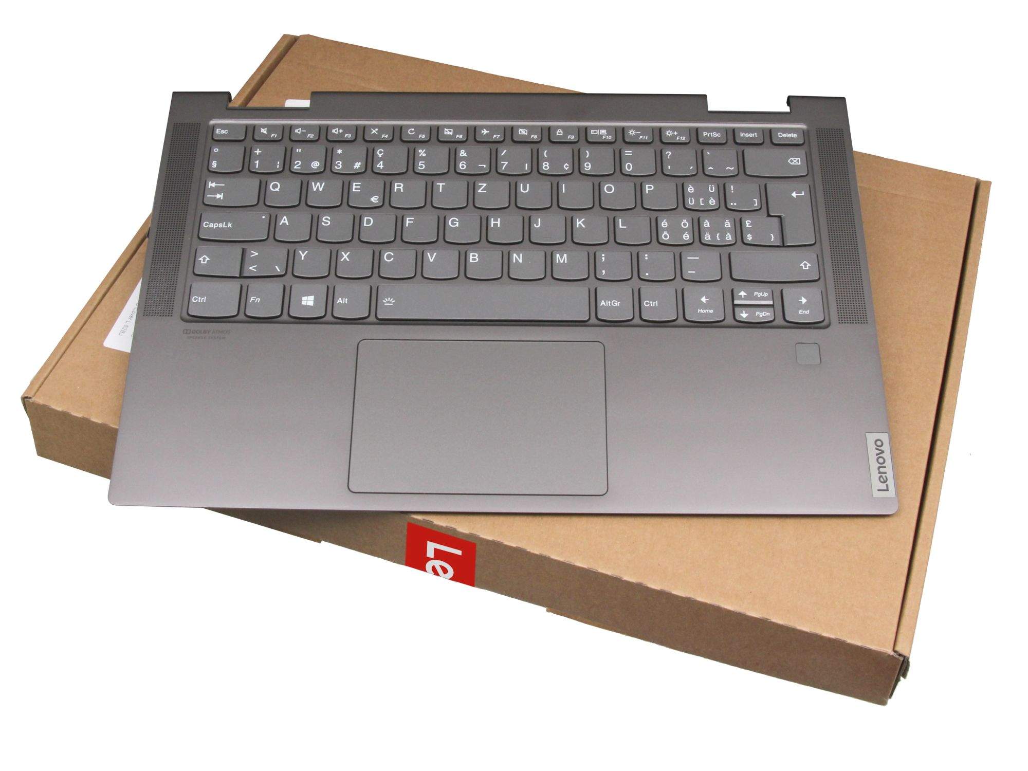 LENOVO Tastatur inkl. Topcase CH (schweiz) grau/grau mit Backlight für Lenovo Yoga C740-14IML (81TC)