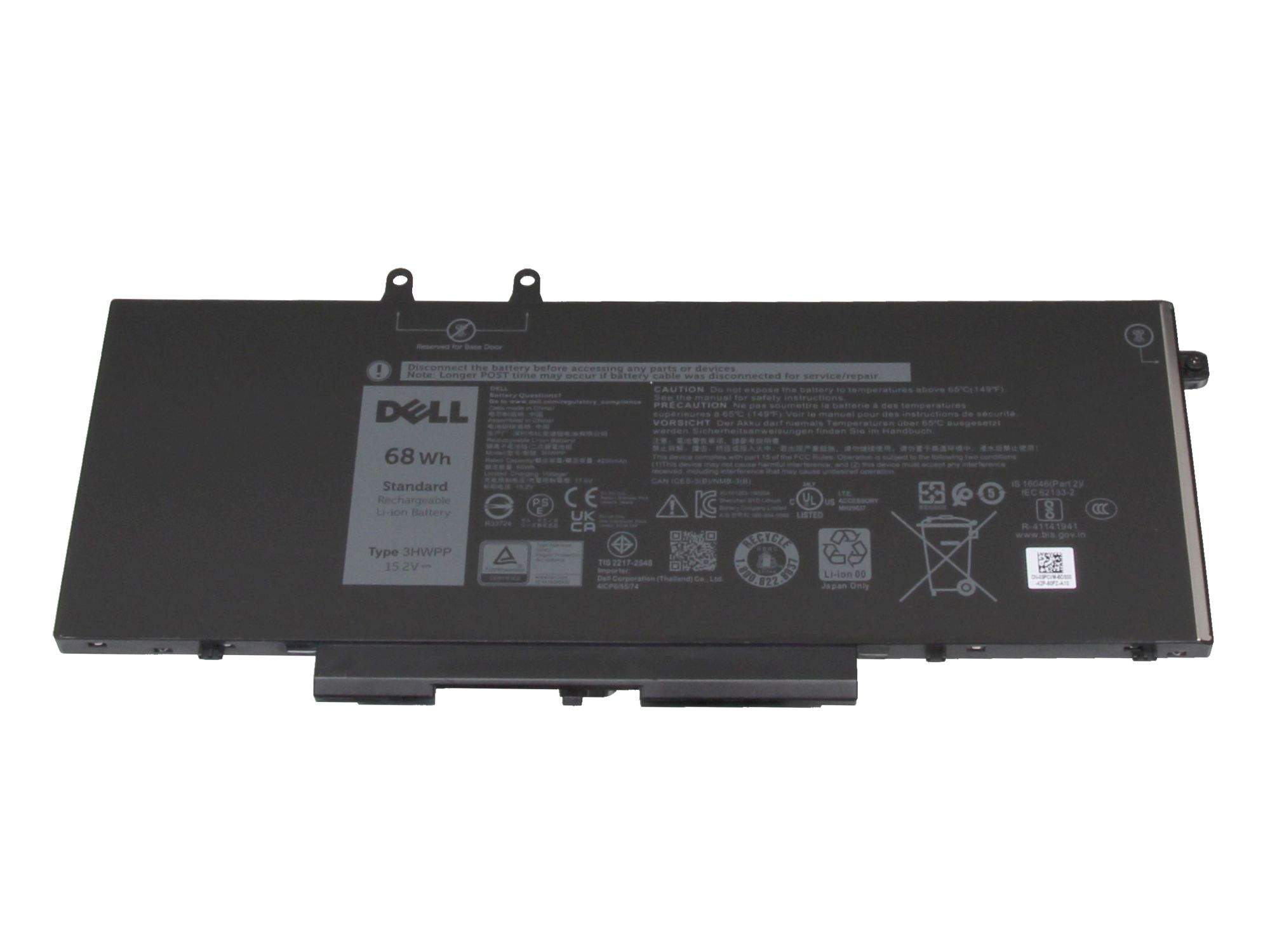 DELL Battery, 68WHR, 4 Cell,