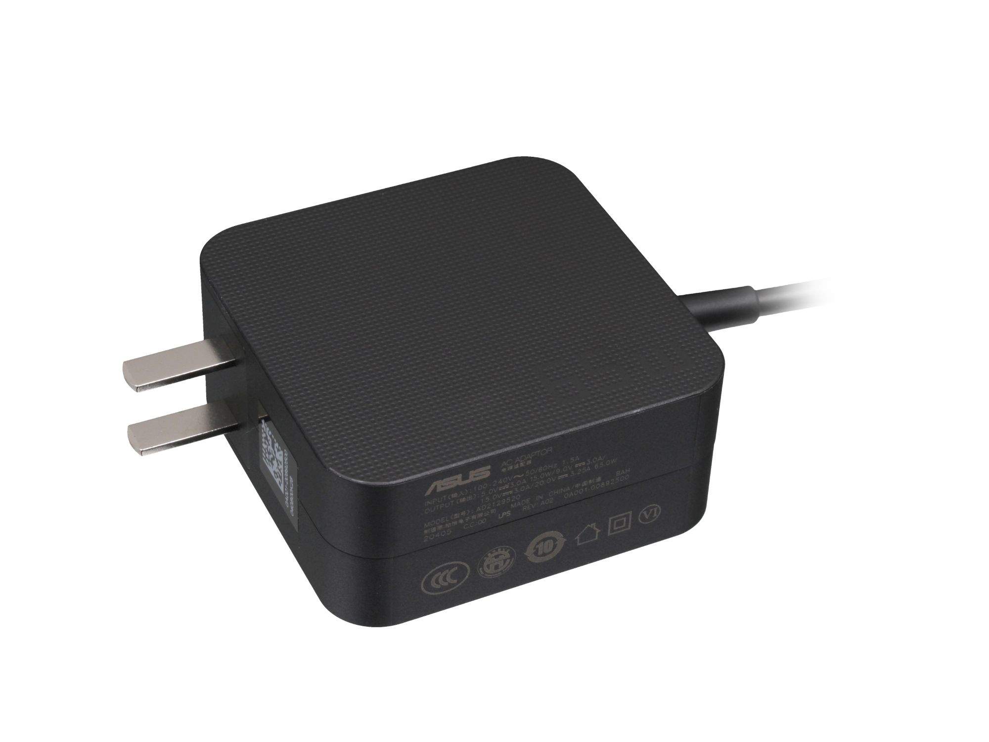 ASUS USB-C Netzteil 65 Watt US Wallplug für Asus Zenbook Flip 13 UX363EA Serie