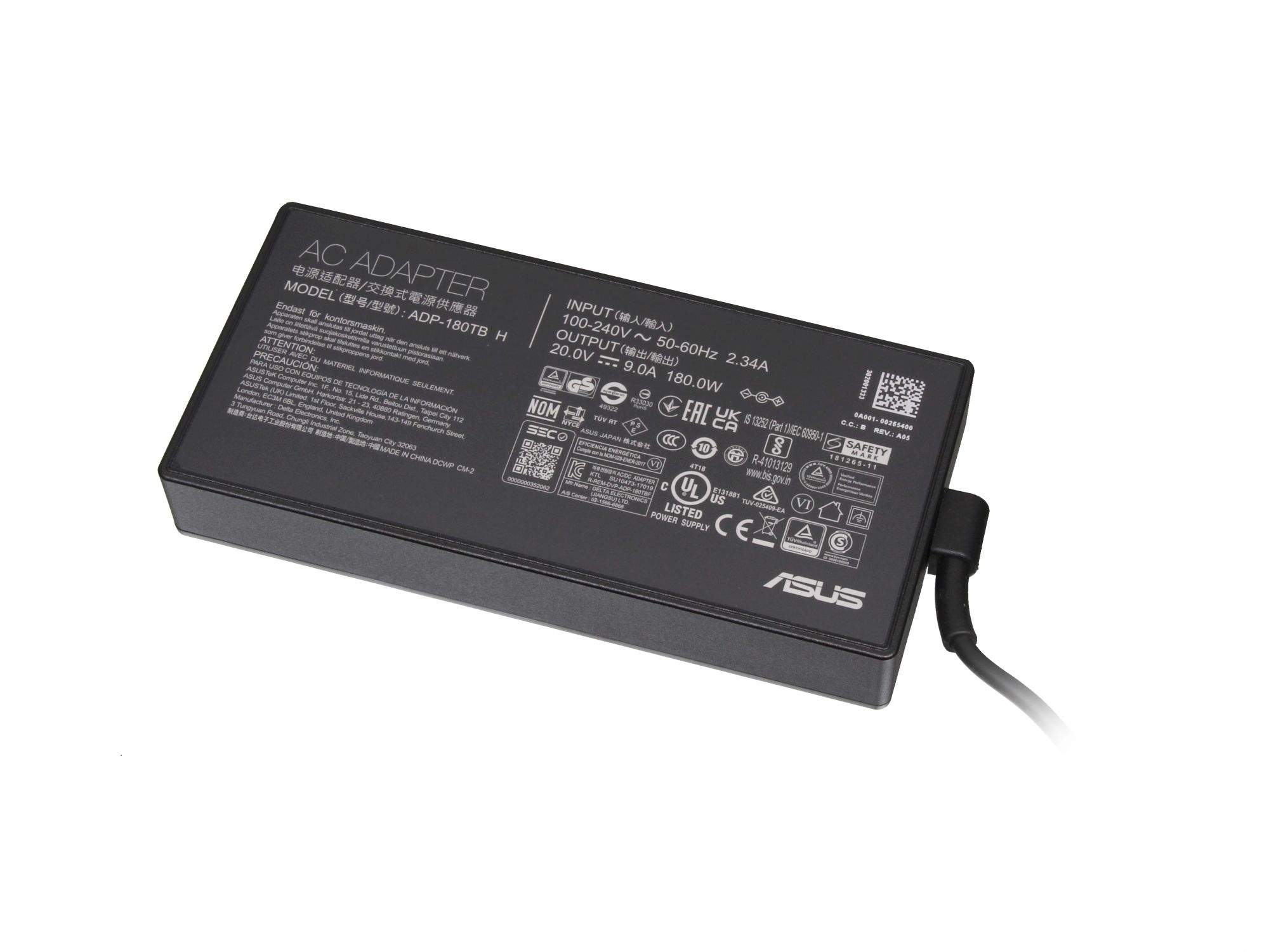 ASUS 0A001-00262100 Notebook-Netzteil 180 W 19.5 V/DC 9.23 A
