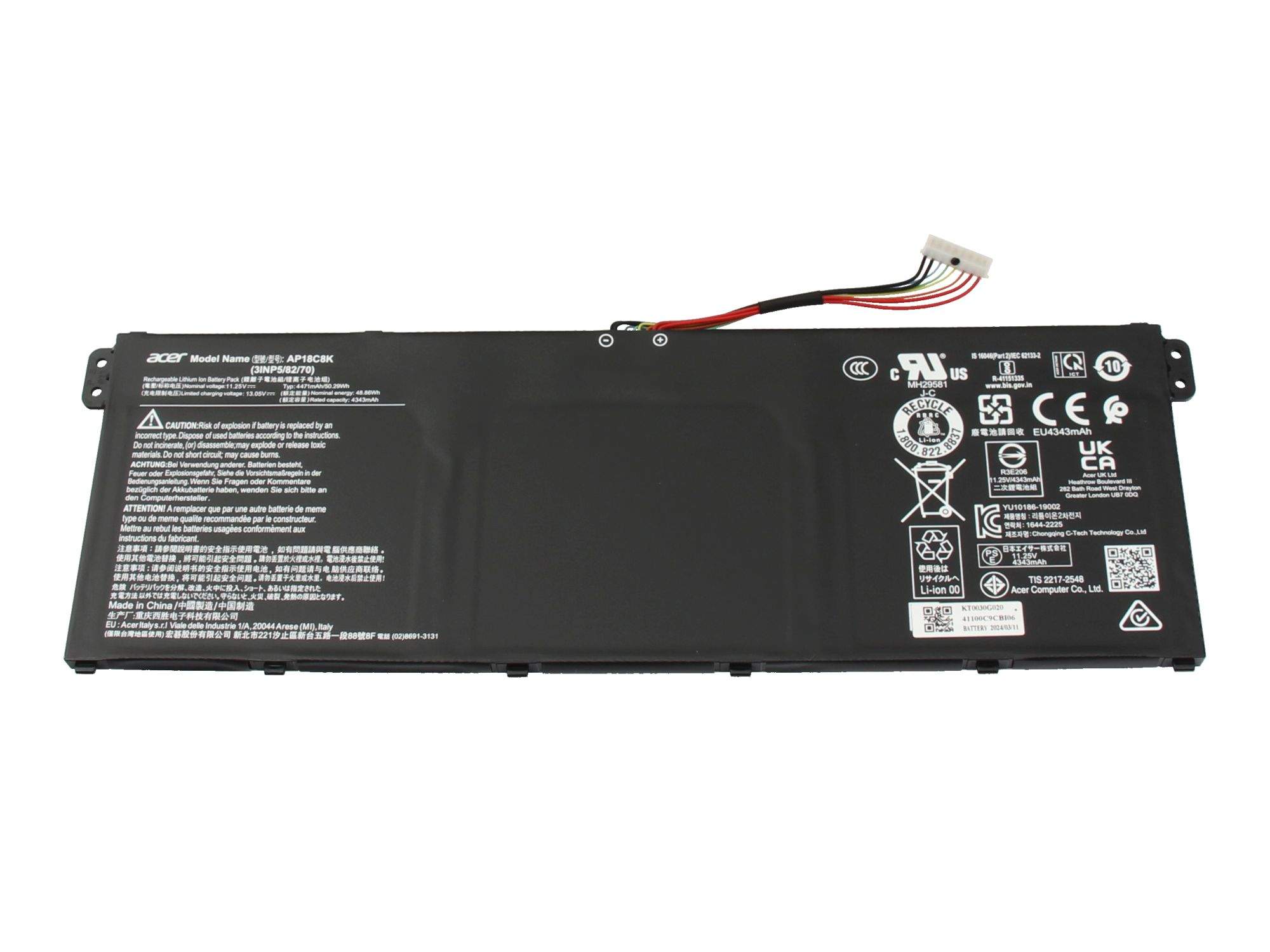 ACER BATTERY 3S1P 3-CELL 4343MAH