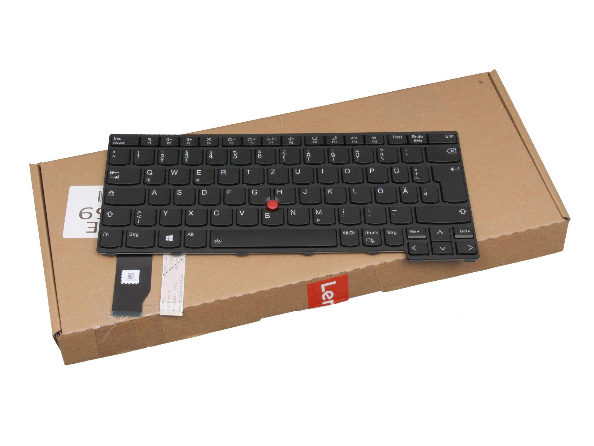 LENOVO Tastatur DE (deutsch) schwarz/schwarz mit Backlight und Mouse-Stick für Lenovo ThinkPad X13 G