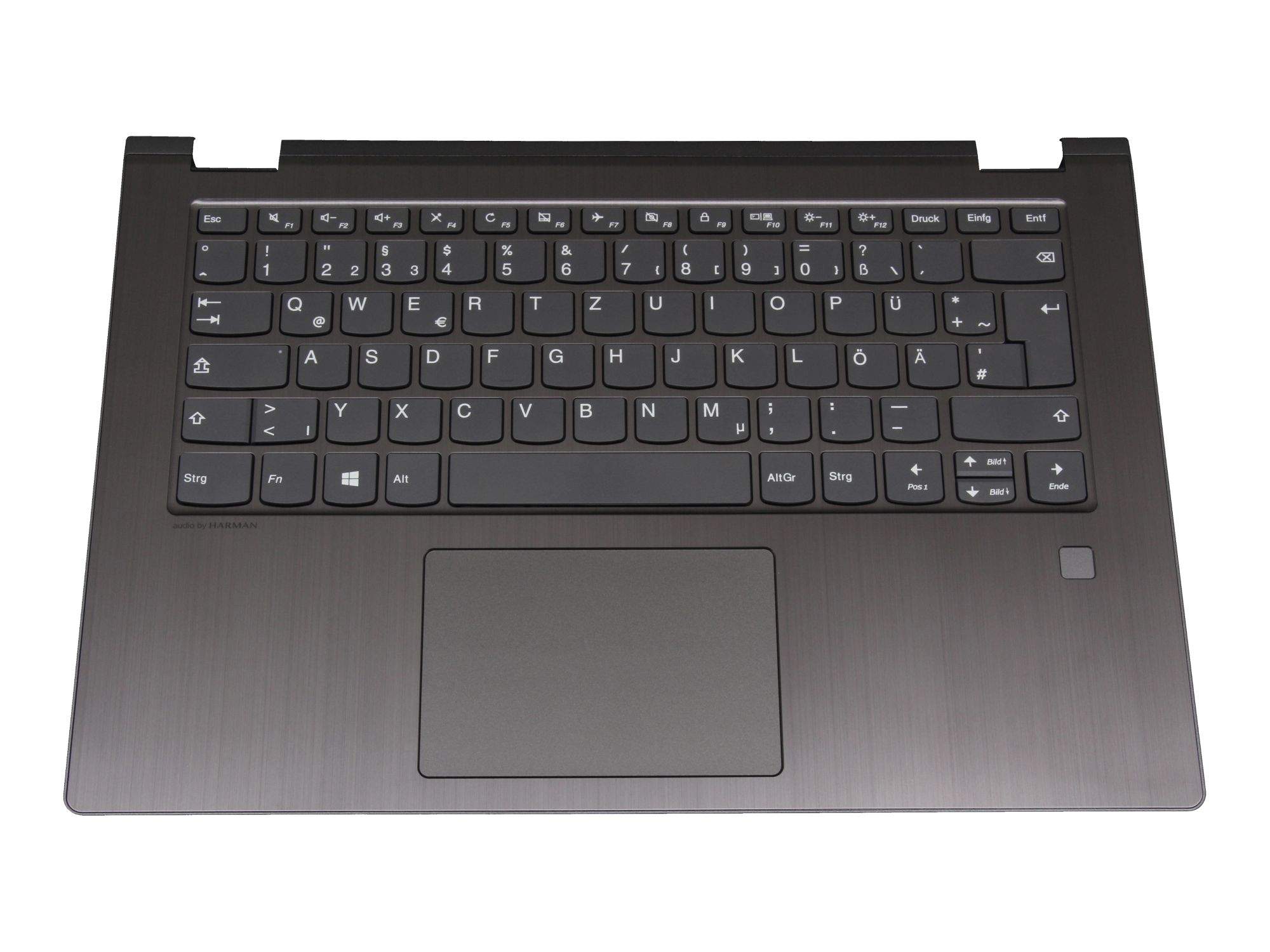 LENOVO Tastatur inkl. Topcase DE (deutsch) grau/grau für Lenovo Yoga 530-14IKB (81EK)