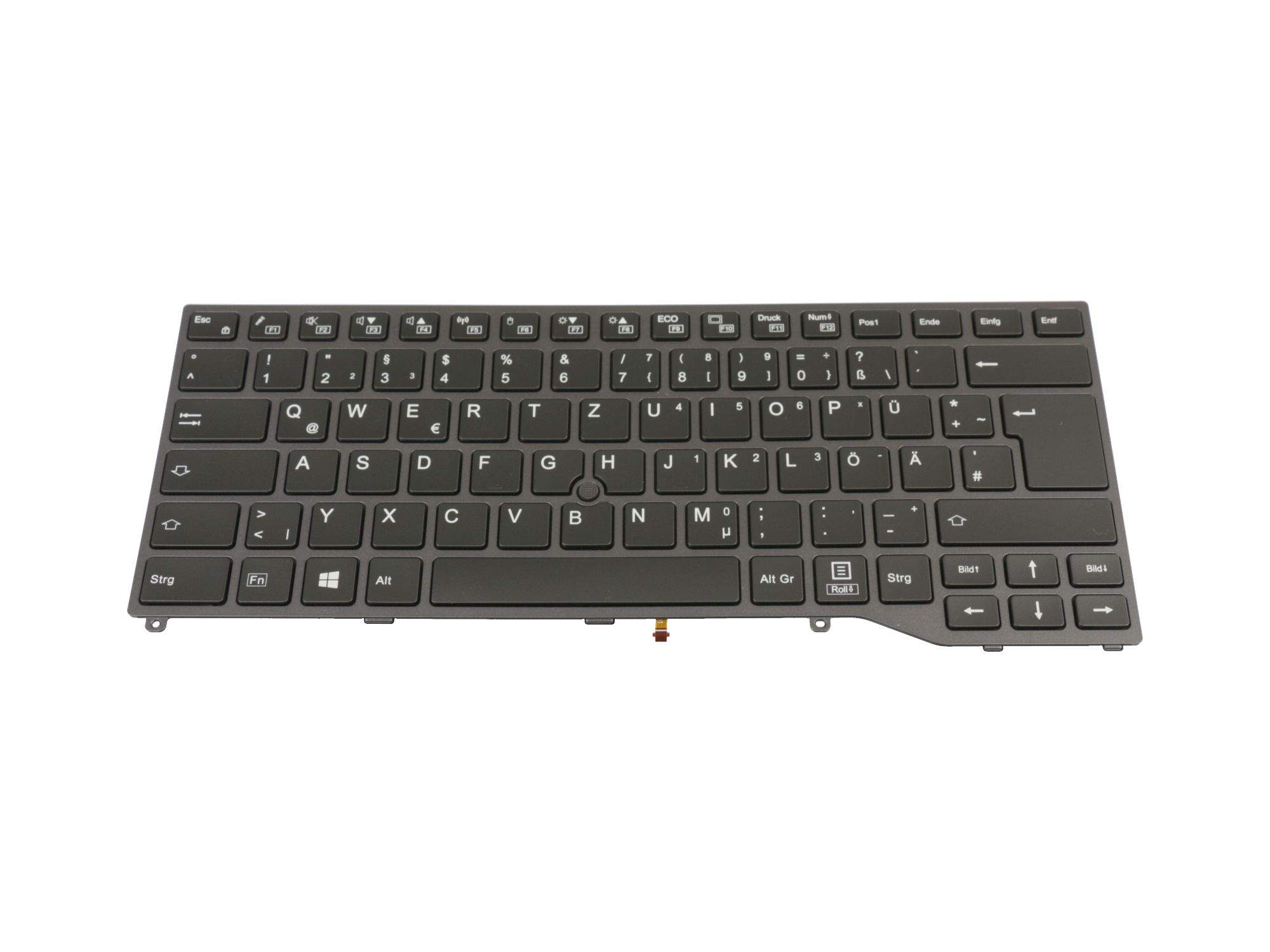 FUJITSU FUJ:CP757738-XX Tastatur DE (deutsch) schwarz mit Mouse-Stick