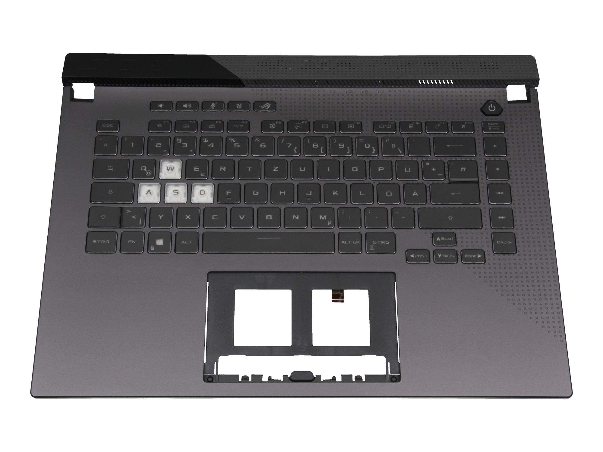 ASUS Tastatur inkl. Topcase DE (deutsch) schwarz/anthrazit mit Backlight für Asus ROG Strix G15 G513