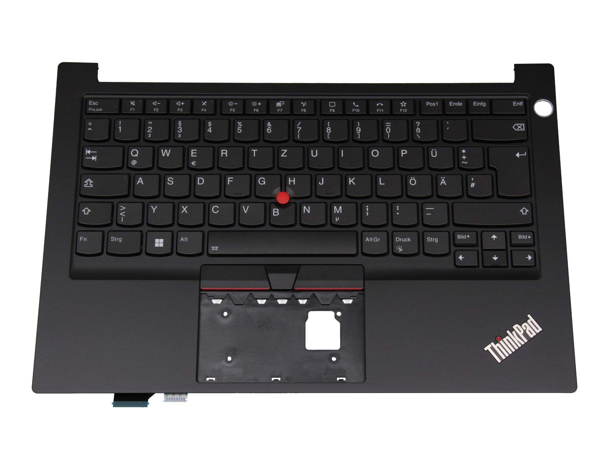 LENOVO Tastatur inkl. Topcase DE (deutsch) schwarz/schwarz mit Backlight und Mouse-Stick für Lenovo