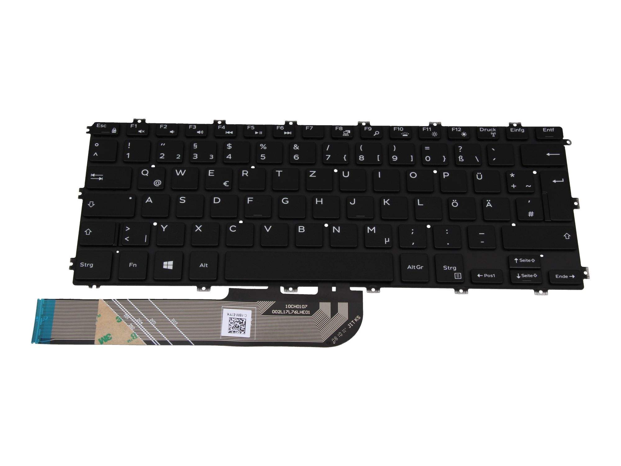 DELL Tastatur DE (deutsch) schwarz mit Backlight für Dell Latitude 14 (3490)