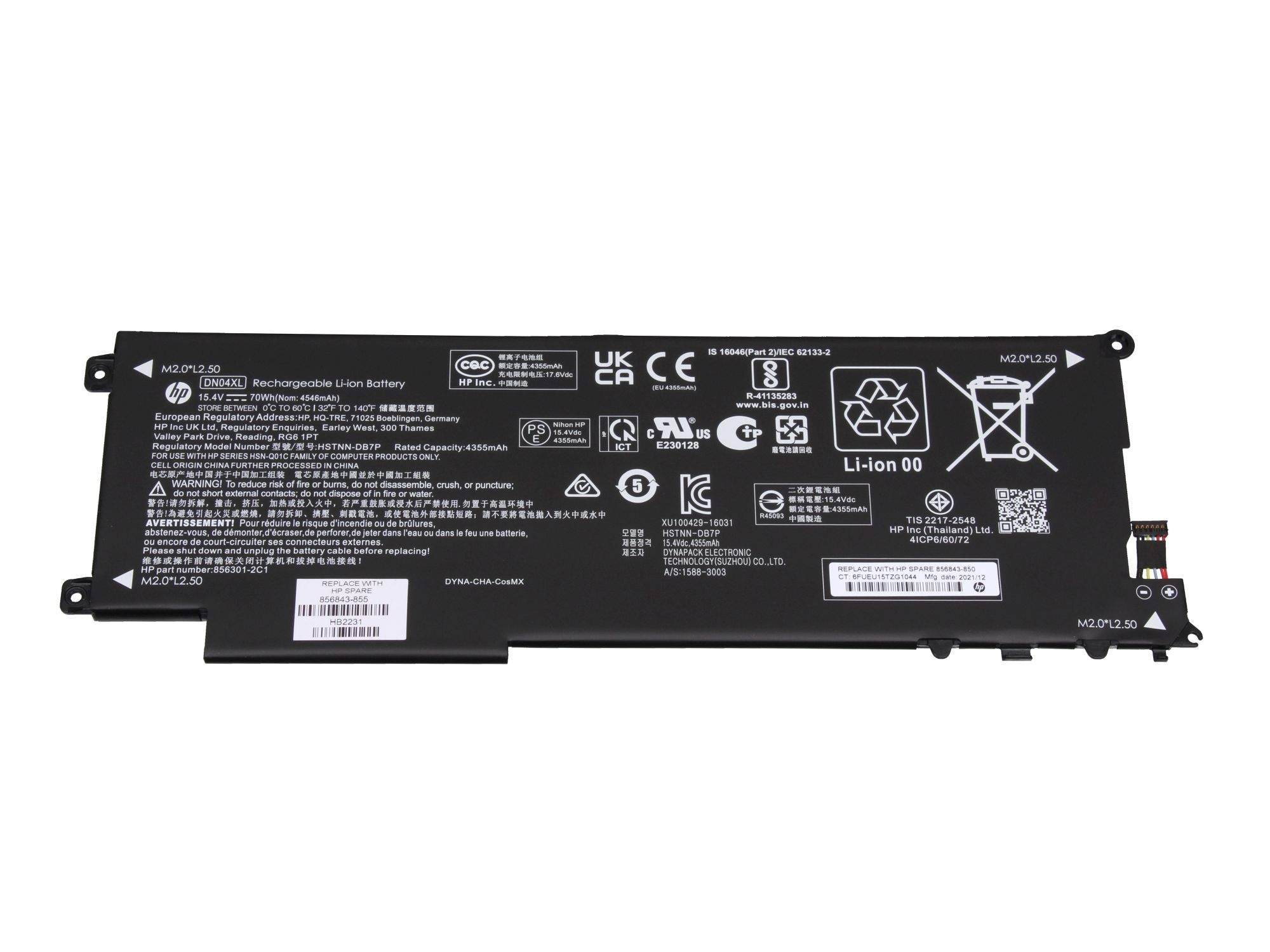 HP HSTNN-DB7P Akku 70Wh Original