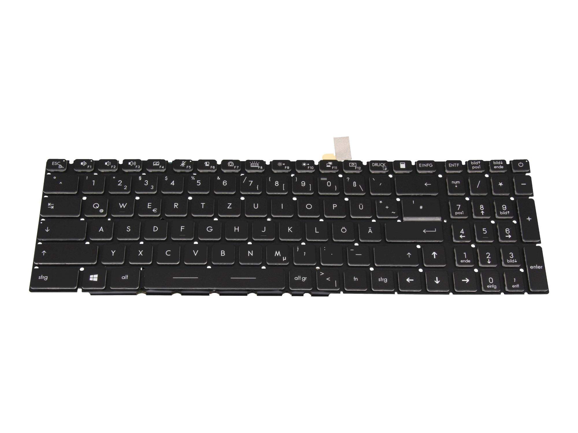 MSI Tastatur DE (deutsch) schwarz mit Backlight für MSI WS76 11UM/11UK (MS-17M1)