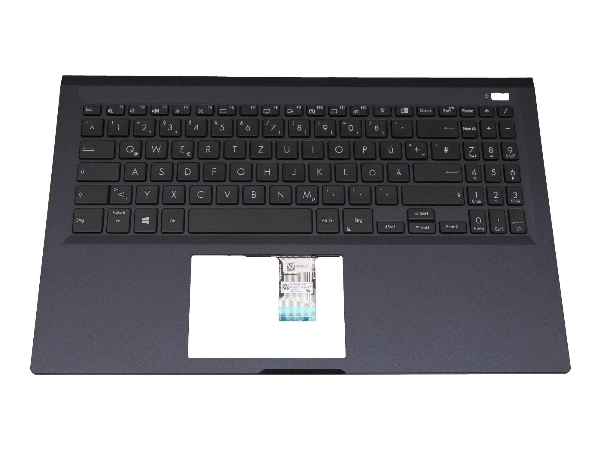 ASUS Tastatur inkl. Topcase DE (deutsch) schwarz/blau für Asus ExpertBook L1 L1500CDA