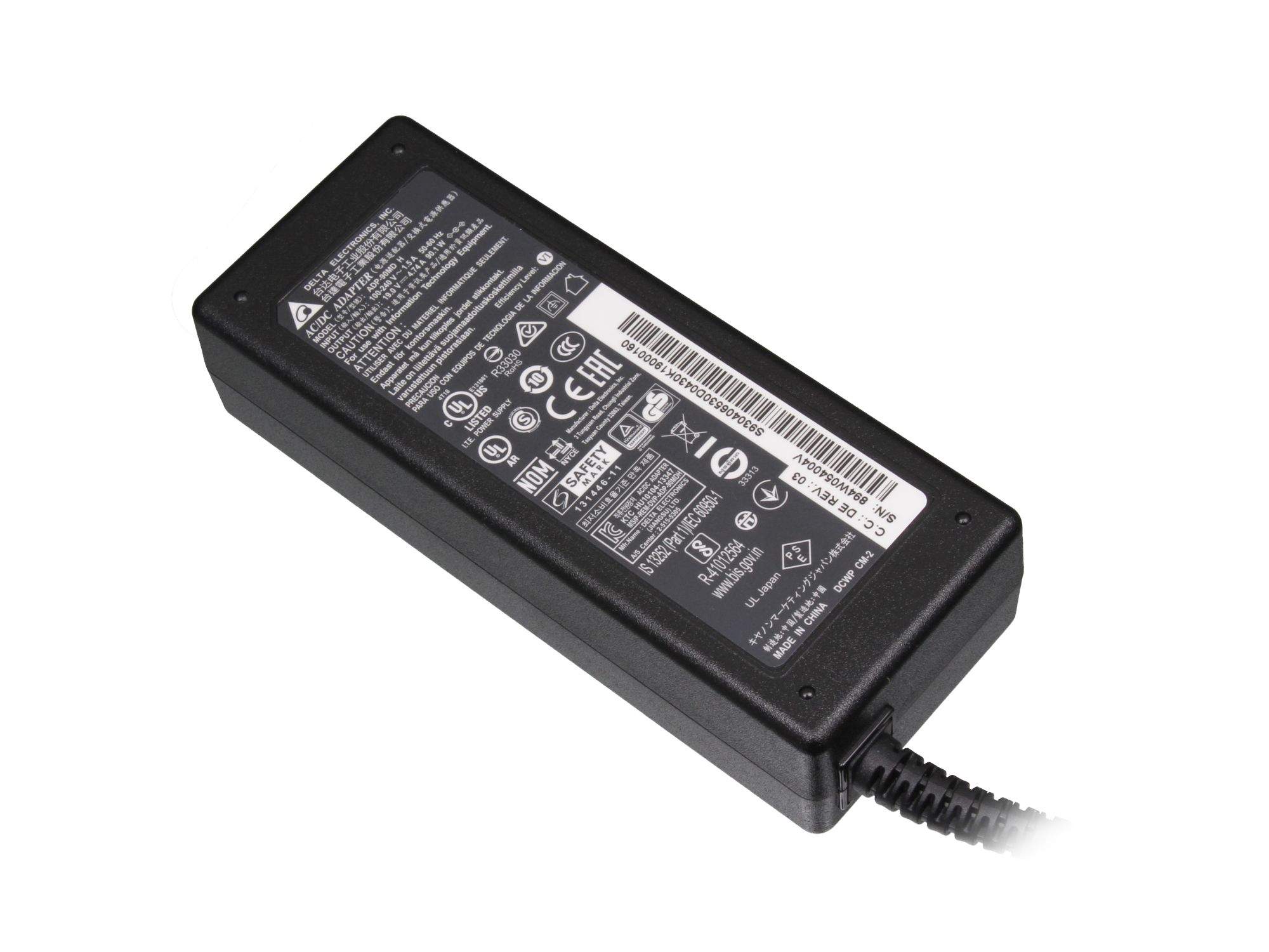 Notebook power supply 90W w/power cable