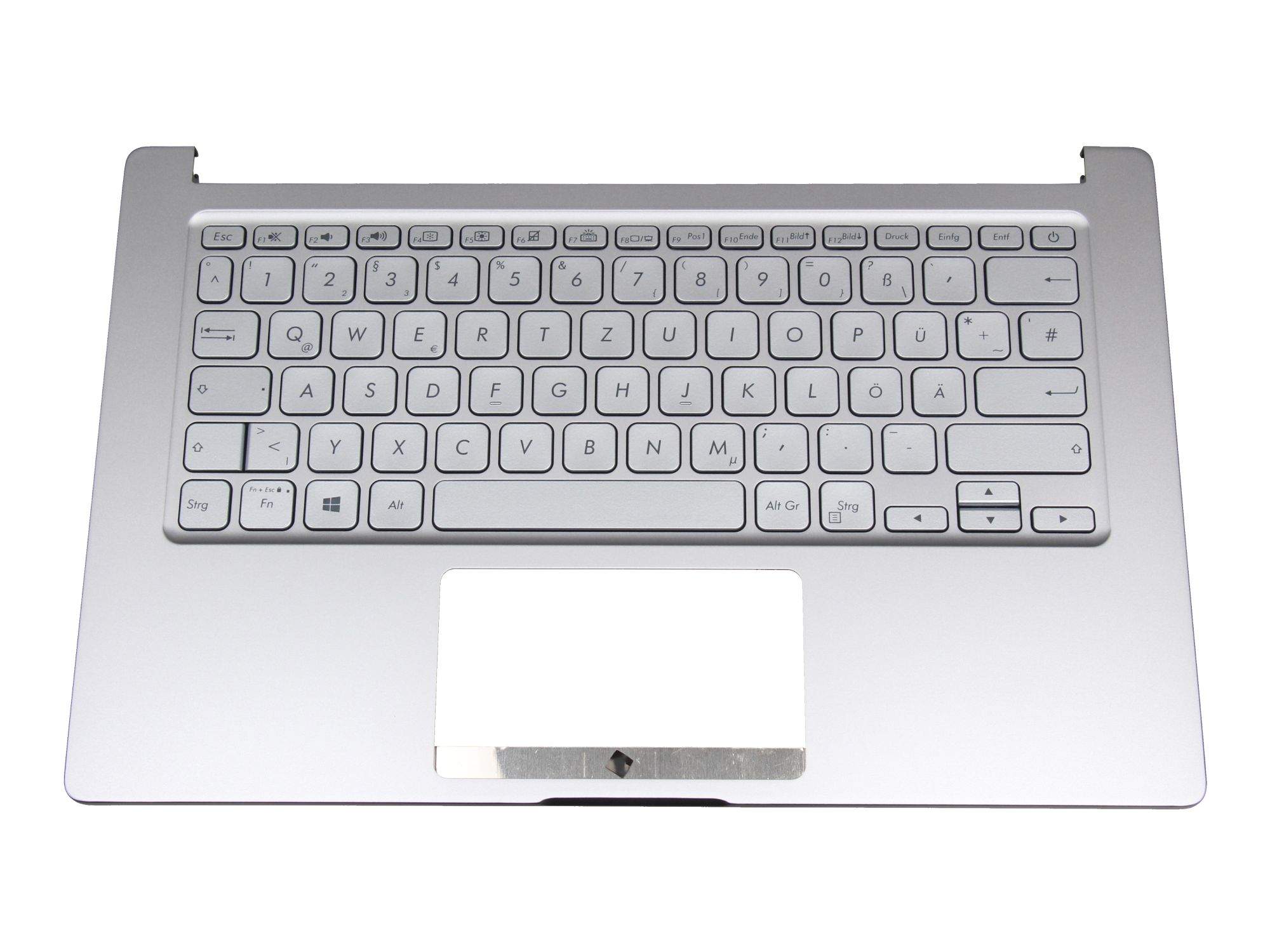 ASUS Tastatur inkl. Topcase DE (deutsch) silber/silber mit Backlight für Asus VivoBook 14 X403FA