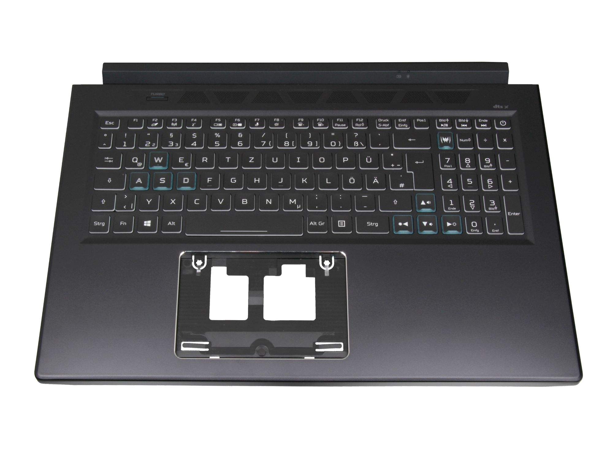 ACER Tastatur inkl. Topcase DE (deutsch) schwarz/schwarz mit Backlight für Acer Predator Helios 300