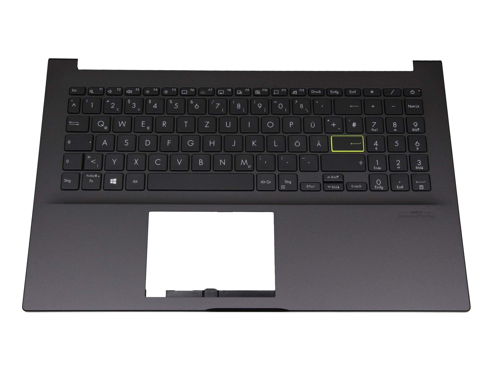 ASUS Tastatur inkl. Topcase DE (deutsch) schwarz/schwarz mit Backlight für Asus X513IA