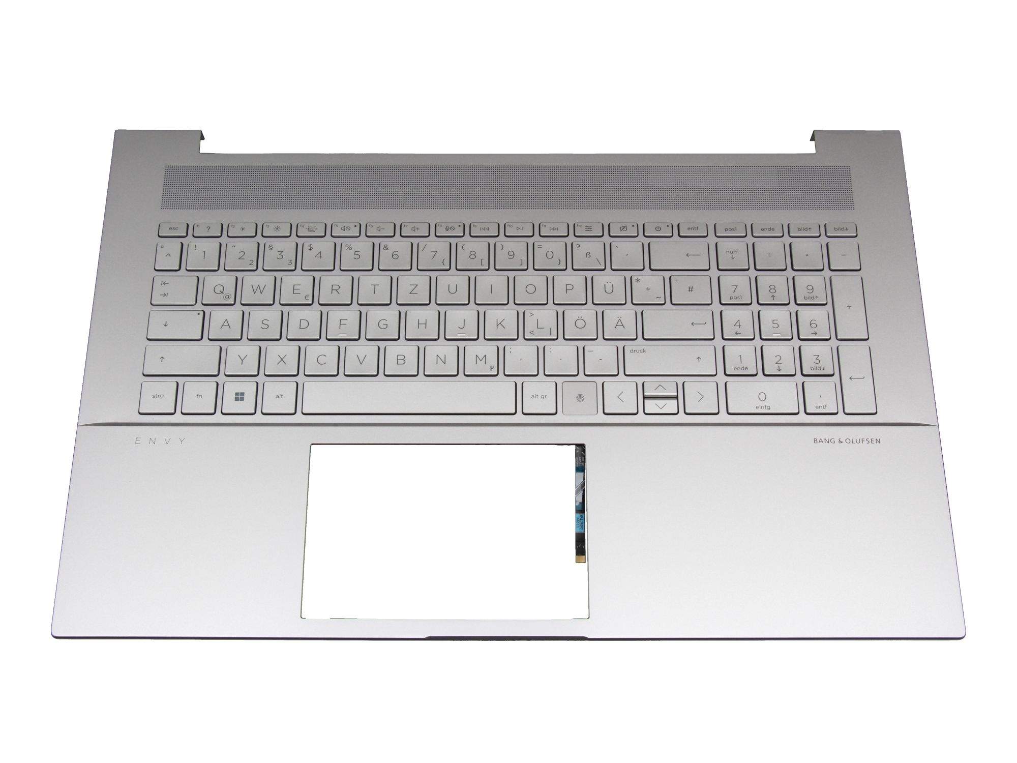 HP Tastatur inkl. Topcase DE (deutsch) silber/silber mit Backlight für HP Envy 17-ch0000