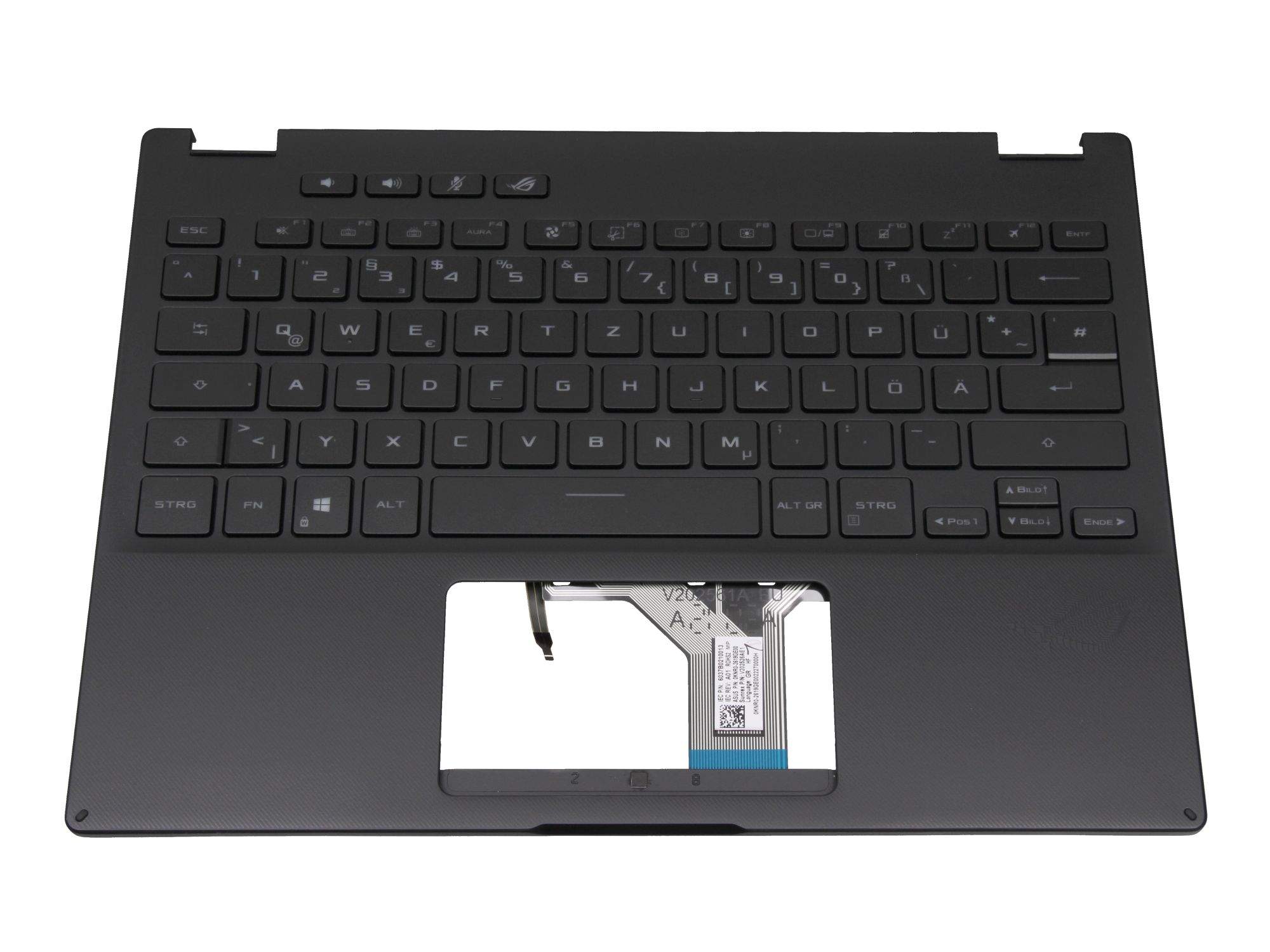 ASUS 90NR04H1-R31GE0 Tastatur inkl. Topcase DE (deutsch) schwarz/schwarz mit Backlight