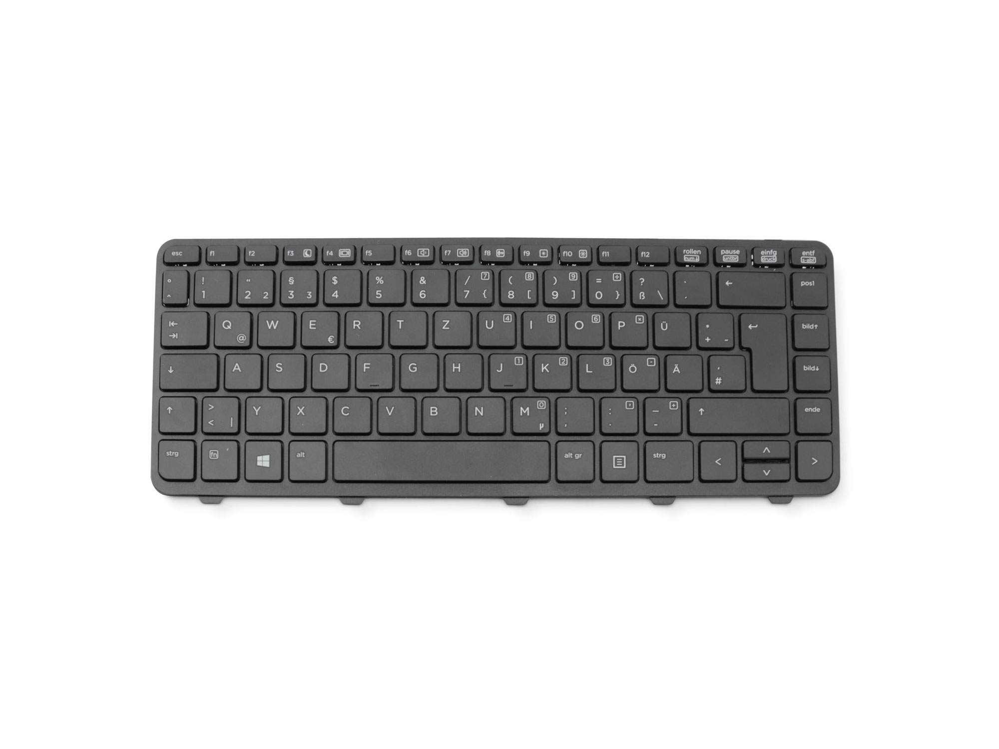 HP Tastatur DE (deutsch) schwarz/schwarz matt für HP ProBook 650 G1