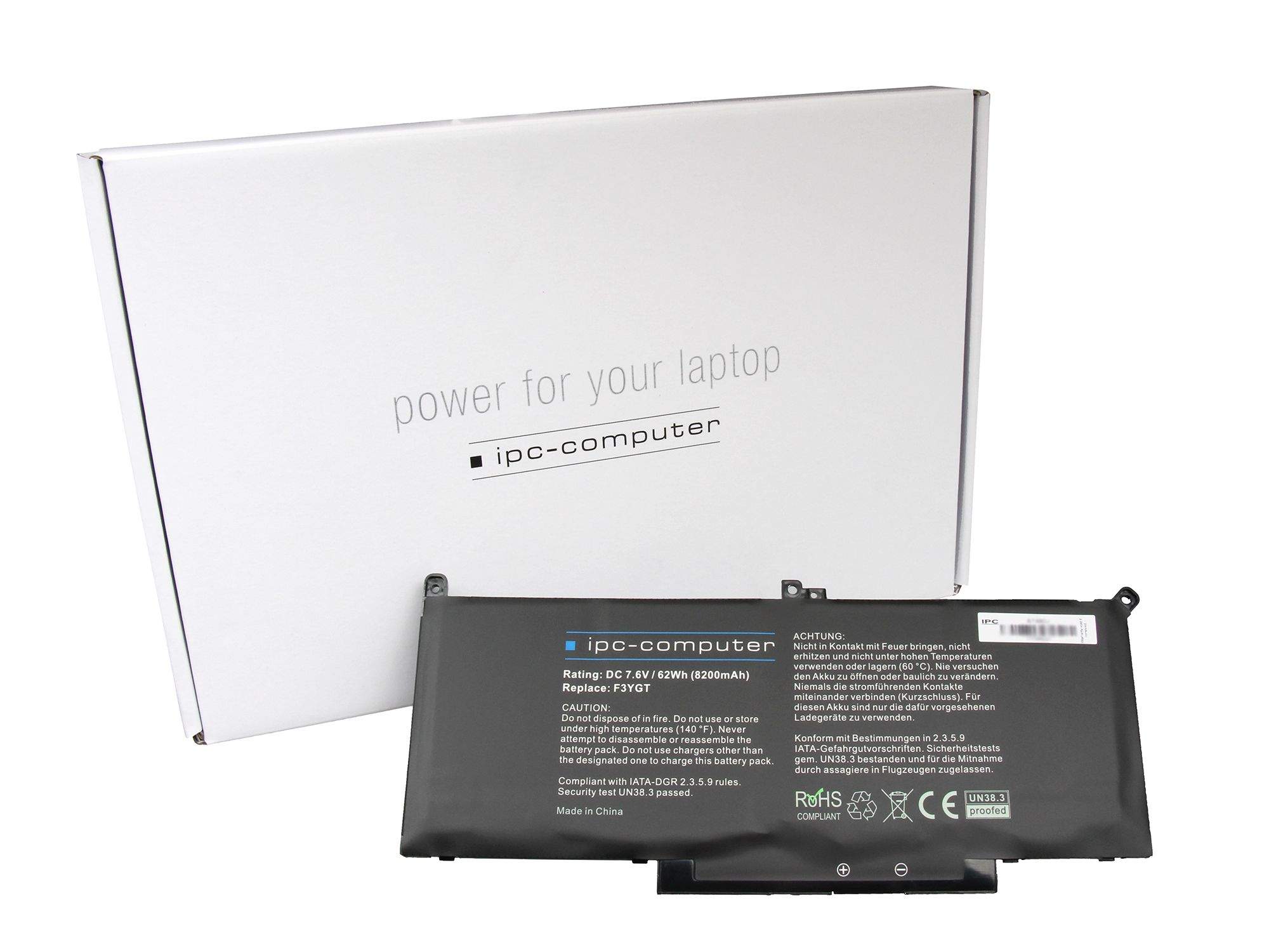 IPC-COMPUTER Dell 451-BBYE IPC-Computer Akku 44Wh kompatibel