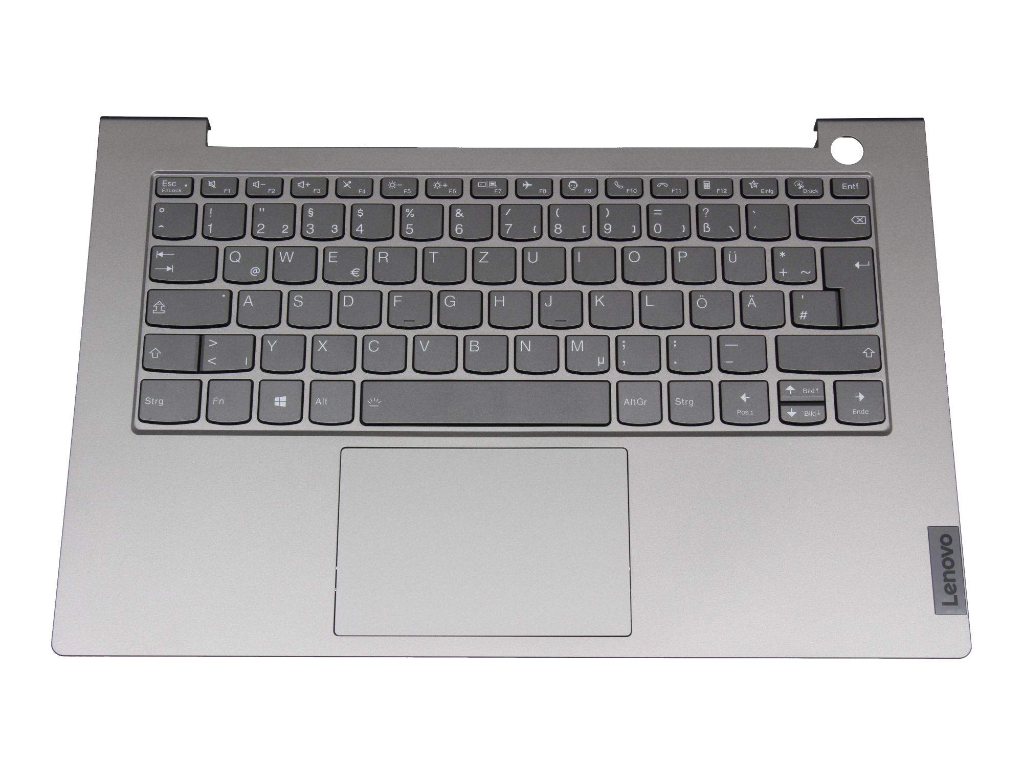 LENOVO Tastatur inkl. Topcase DE (deutsch) dunkelgrau/grau mit Backlight für Lenovo ThinkBook 14 G3