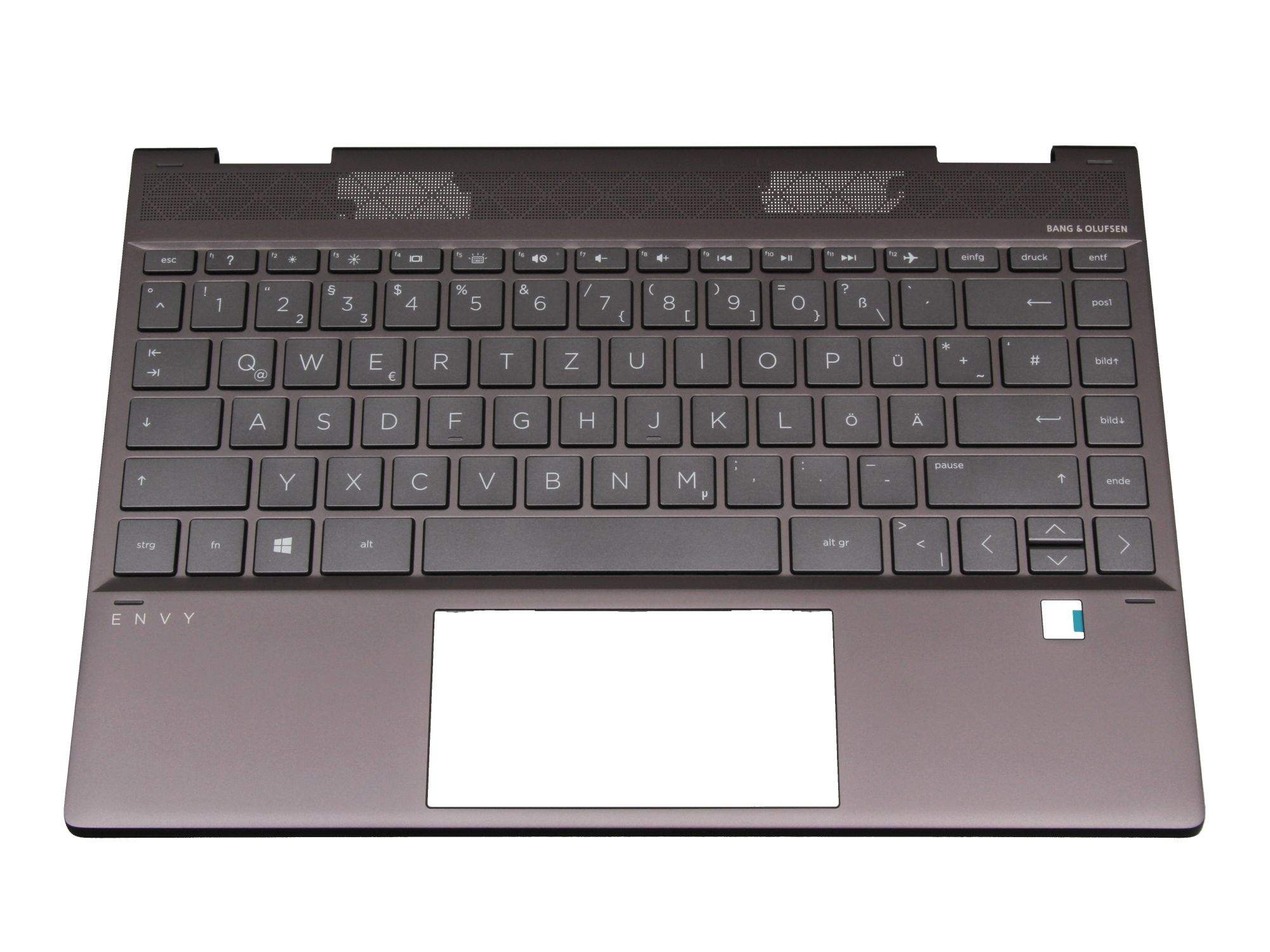 HP Tastatur inkl. Topcase DE (deutsch) grau/grau mit Backlight für HP Envy x360 13-ar0000