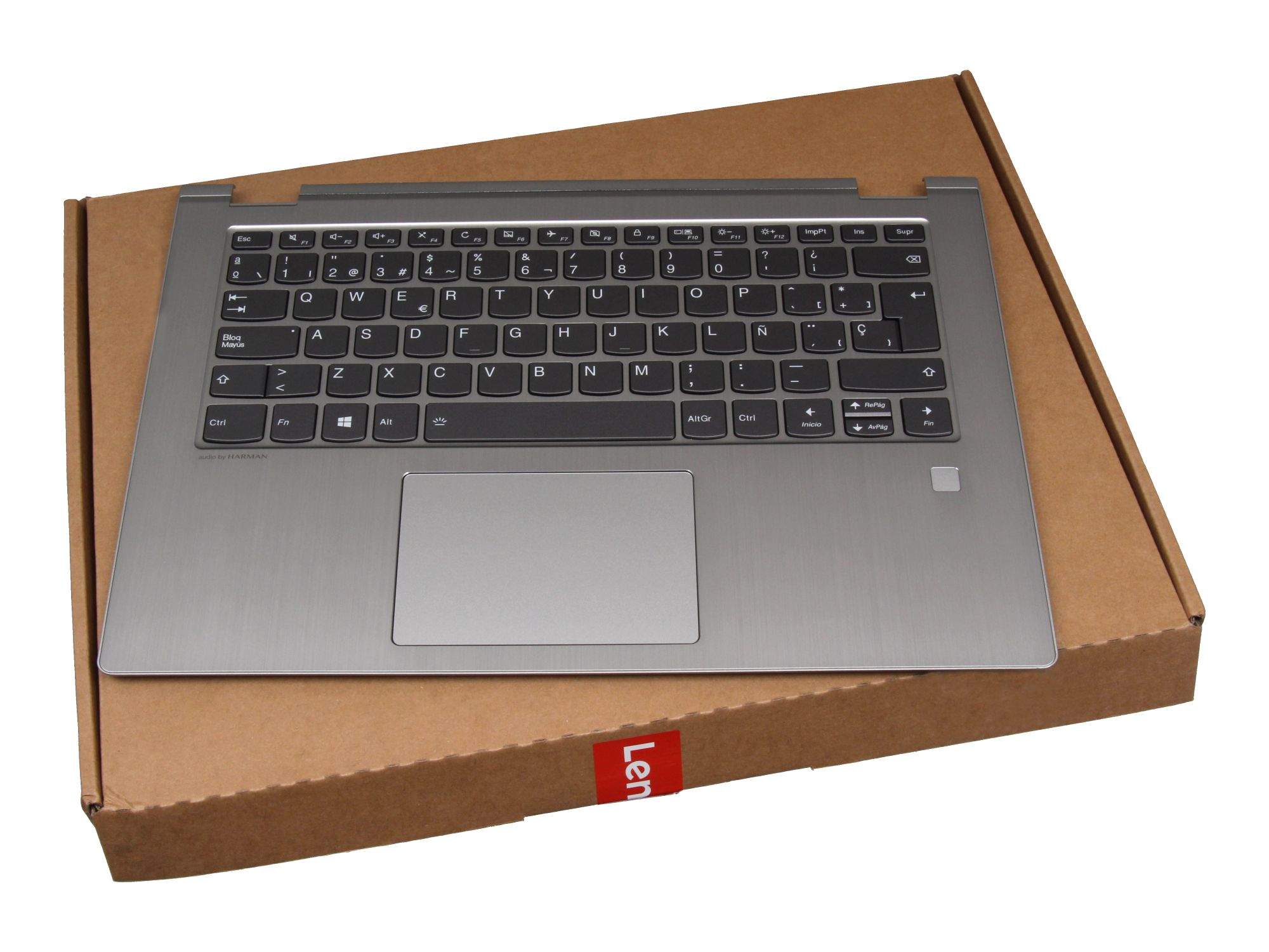 LENOVO Tastatur inkl. Topcase SP (spanisch) grau/silber mit Backlight für Lenovo Yoga 530-14IKB (81E