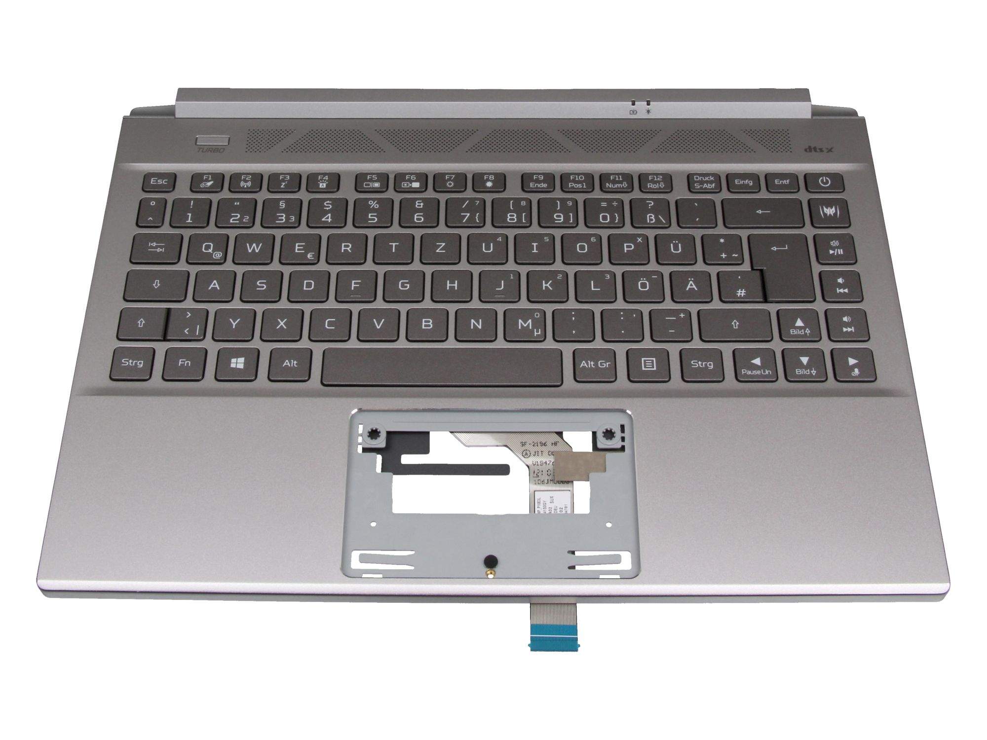 ACER COVER UPPER SILVER W/KB