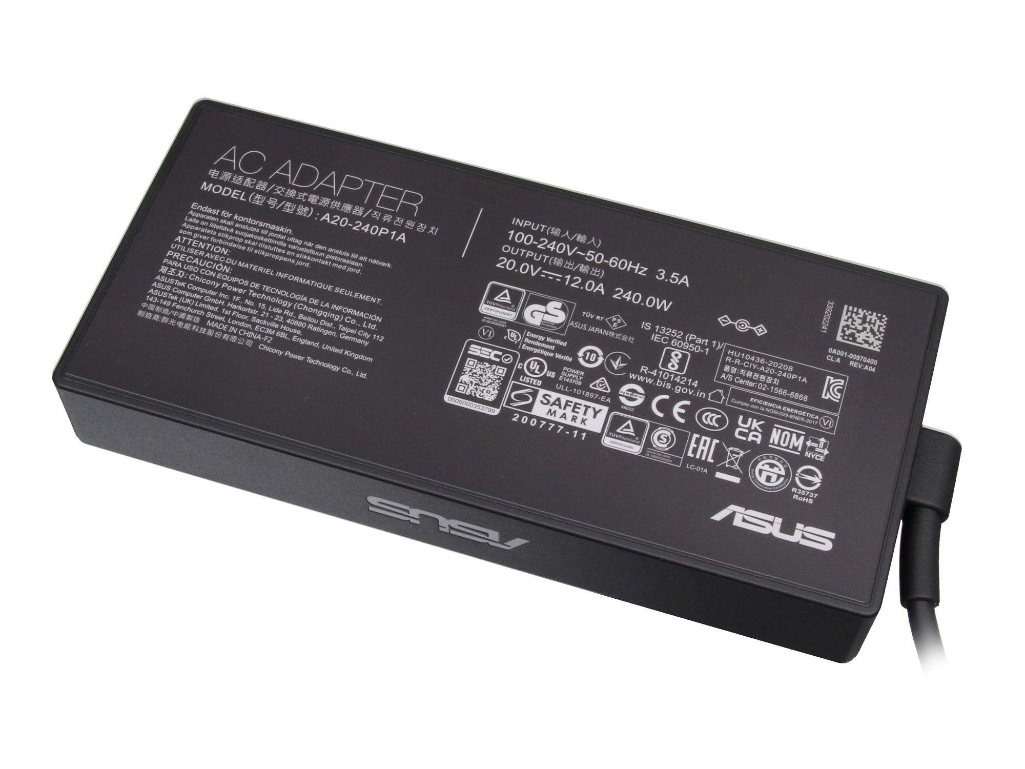 ASUS Netzteil 240 Watt kantige Bauform für Asus VivoBook Pro 16 N7601ZM