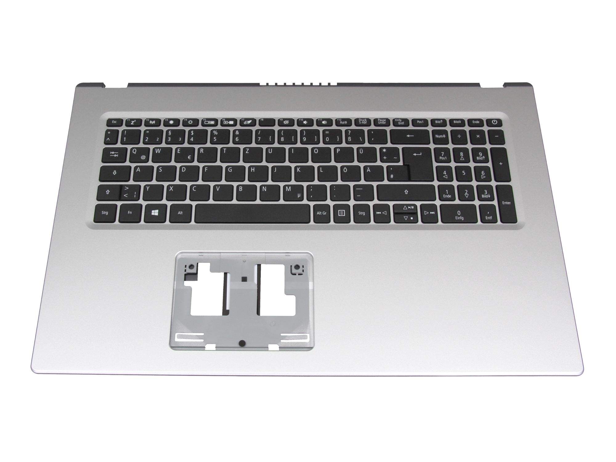 ACER COVER UPPER SILVER W/KB GERMAN