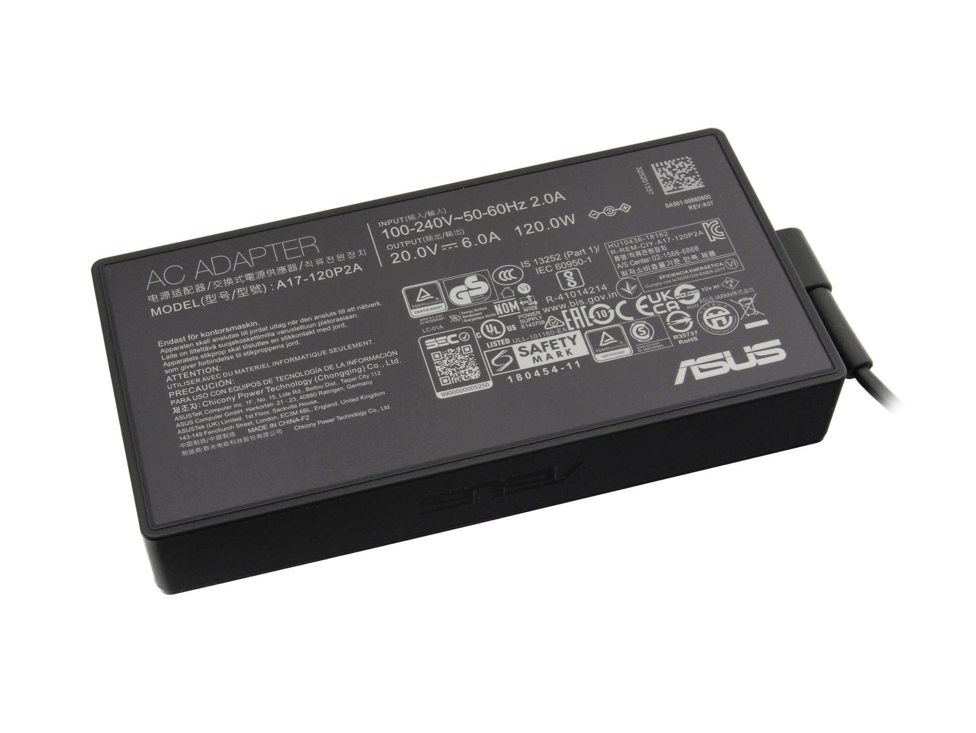 ASUS Netzteil 120 Watt kantige Bauform für Asus Y7600CQC