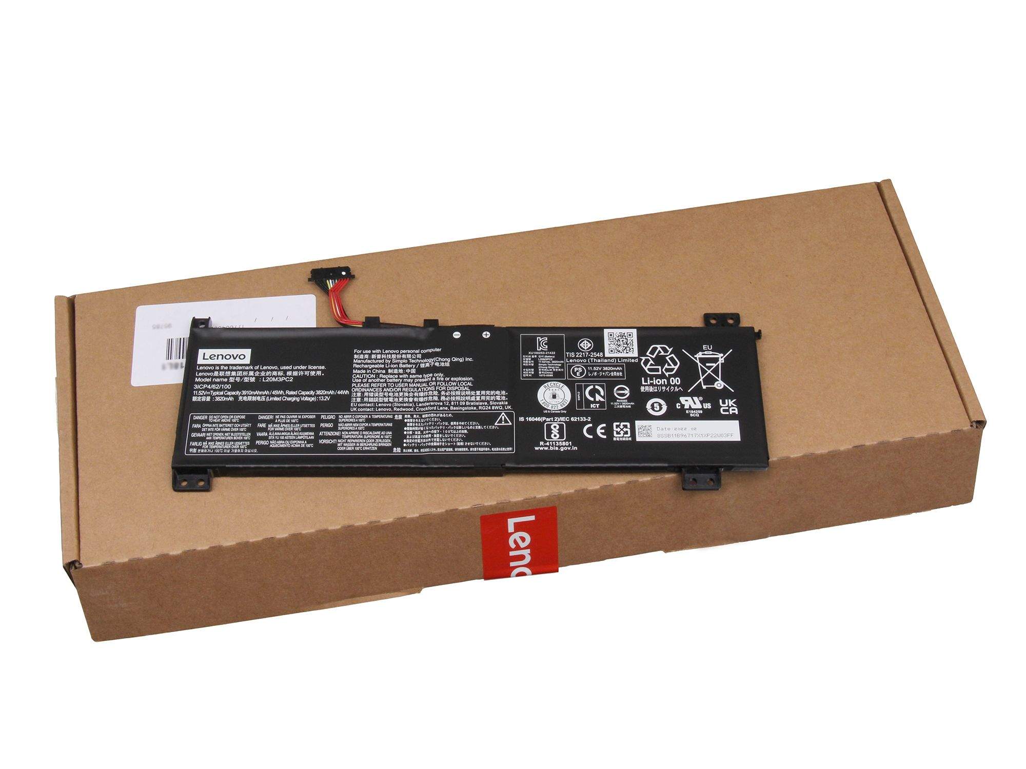 LENOVO Akku 45Wh Original für Lenovo IdeaPad Gaming 3-15IHU6 (82K1)