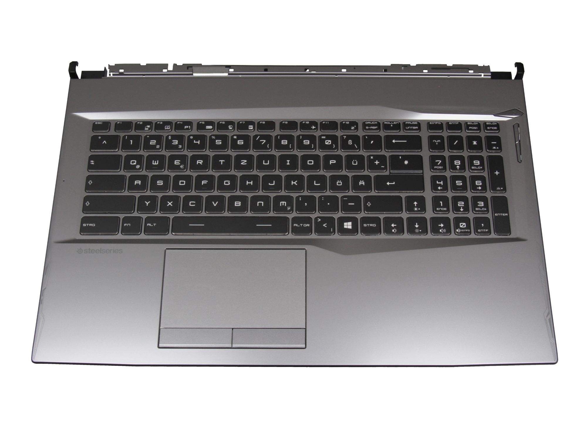 MSI 307-7E7C112-TA2-IM Tastatur inkl. Topcase DE (deutsch) schwarz/grau mit Backlight