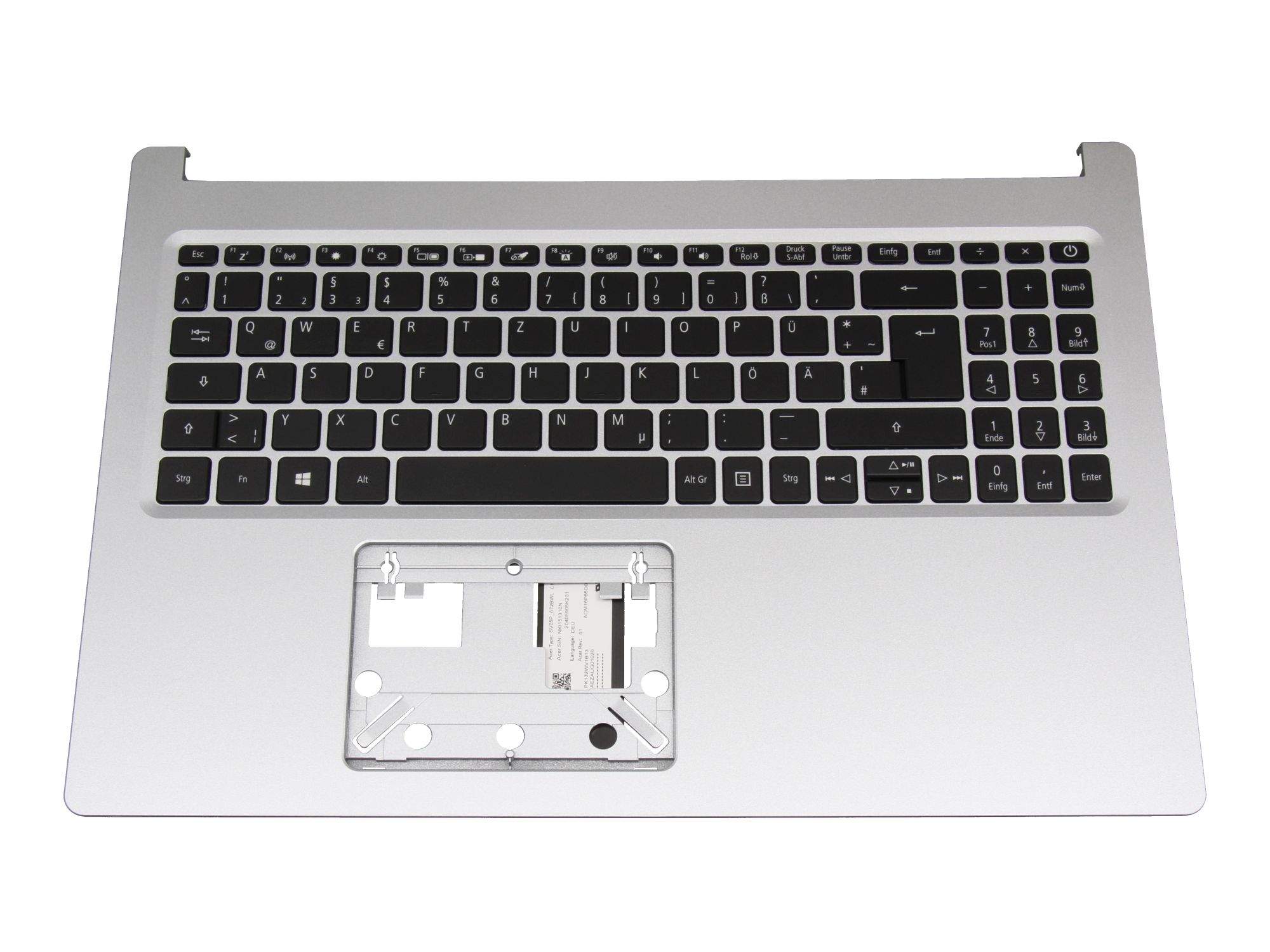 ACER COVER UPPER SILVER W/KB