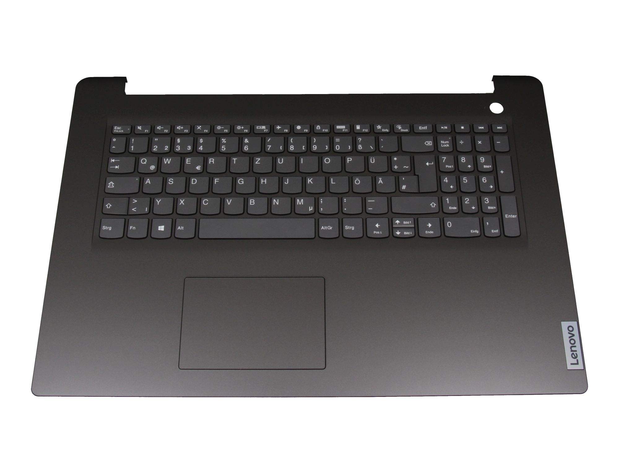 LENOVO Tastatur inkl. Topcase DE (deutsch) schwarz/schwarz für Lenovo V17 G2-ITL (82NX)