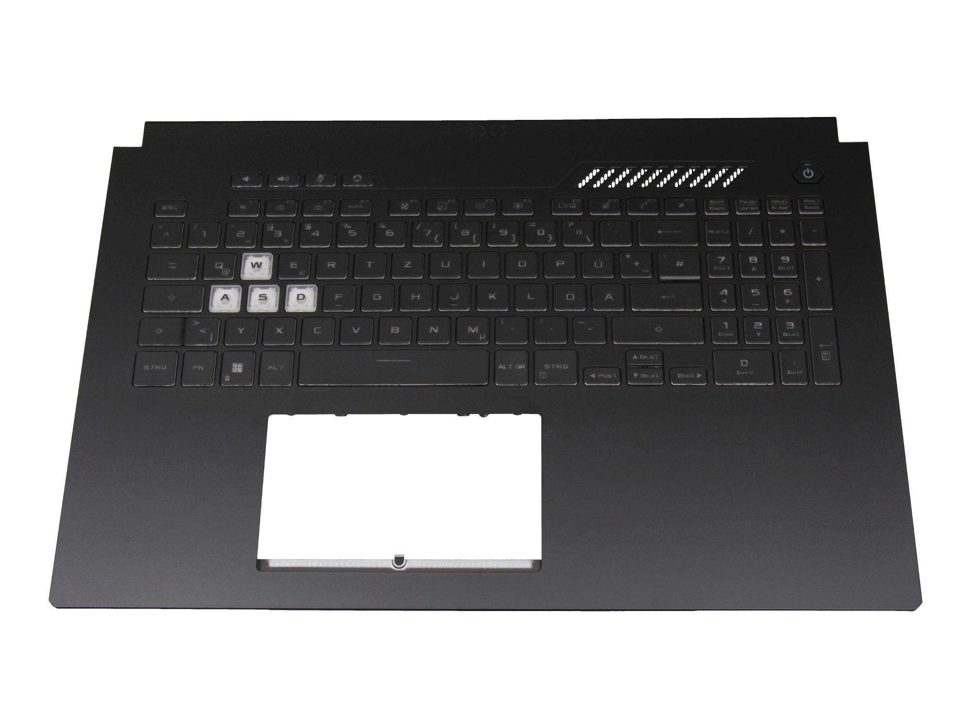 ASUS 90NR0971-R31GE0 Tastatur inkl. Topcase DE (deutsch) schwarz/transparent/schwarz mit Backlight