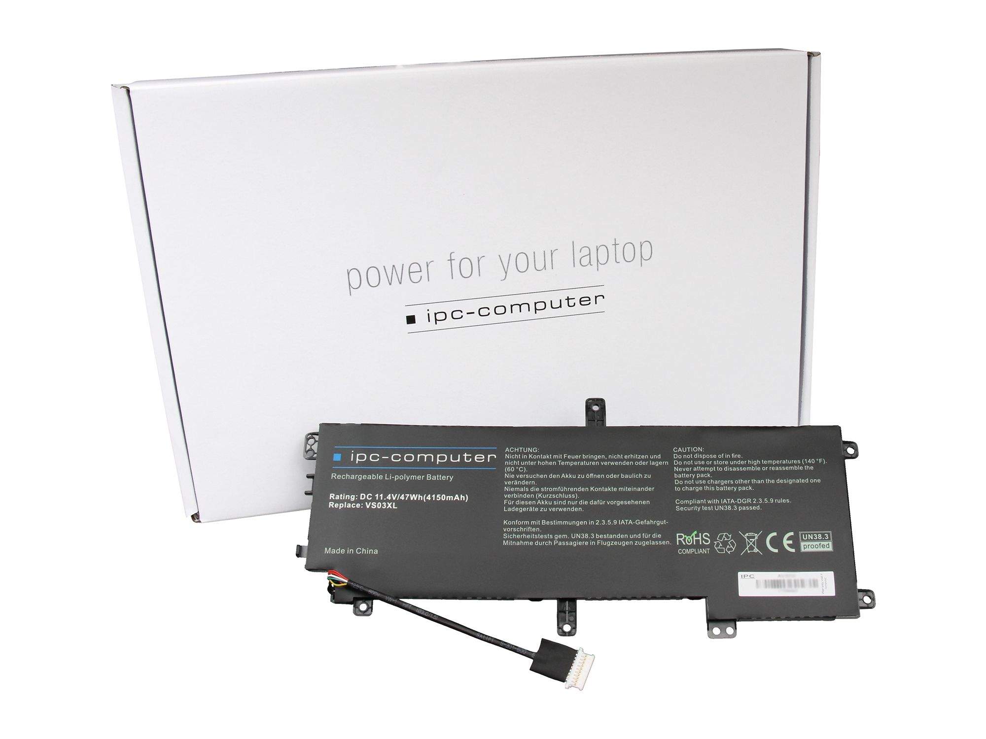 IPC-COMPUTER HP TPN-I125 IPC-Computer Akku 47Wh kompatibel