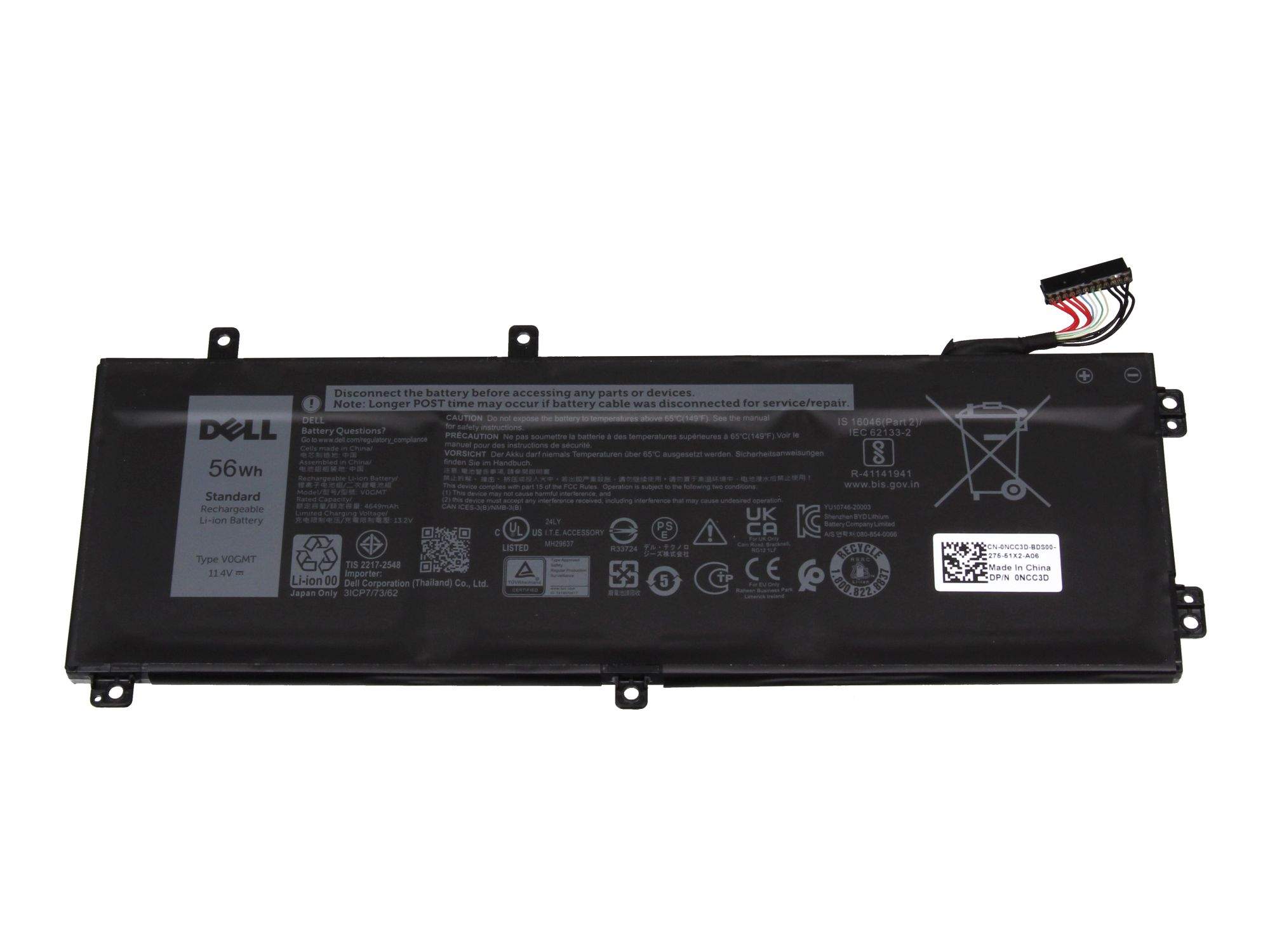 DELL Battery, 56WHR, 3 Cell
