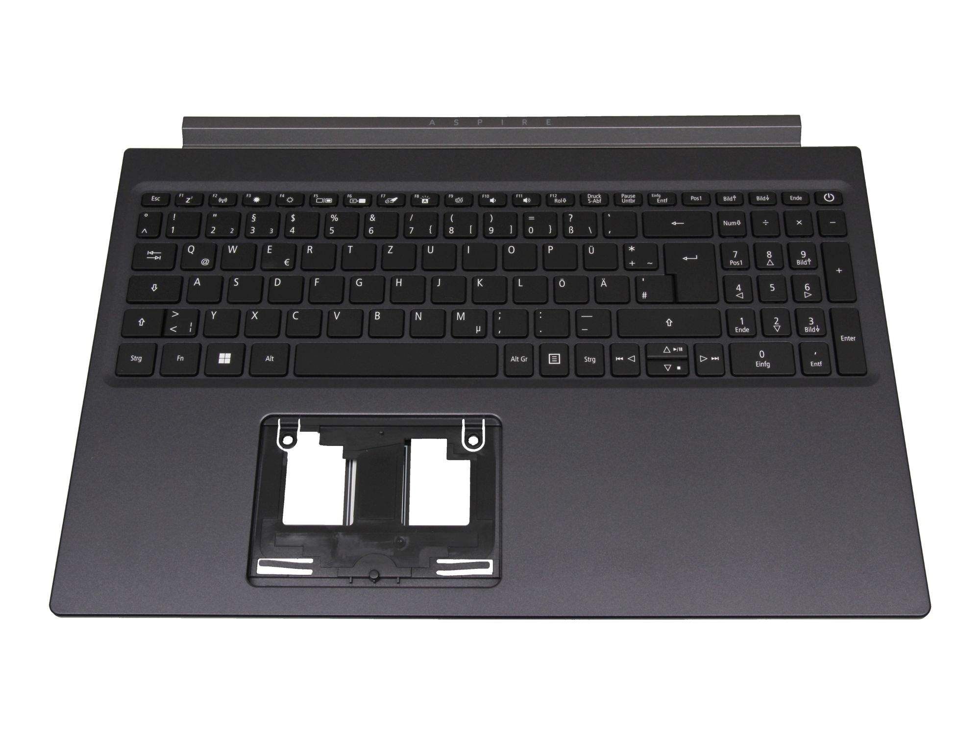 ACER Tastatur inkl. Topcase DE (deutsch) schwarz/schwarz mit Backlight für Acer Aspire 7 (A715-75G)