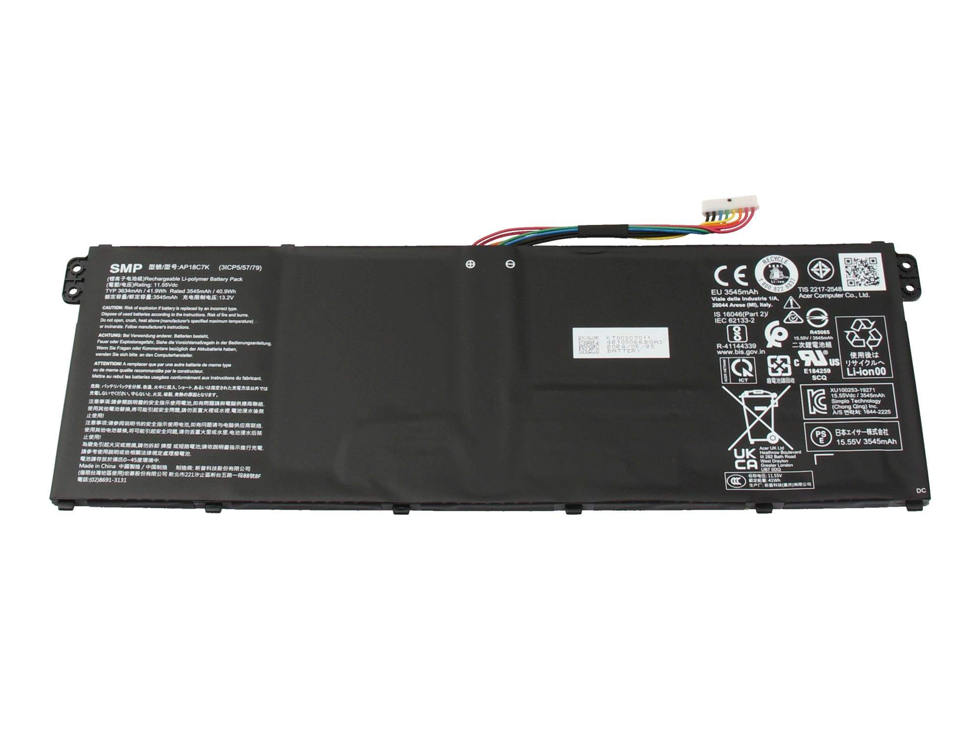 ACER BATTERY.3S1P.3634MAH.248x84.4x