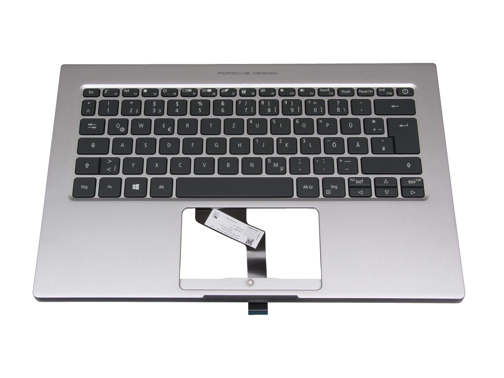 ACER COVER UPPER SILVER W/KB