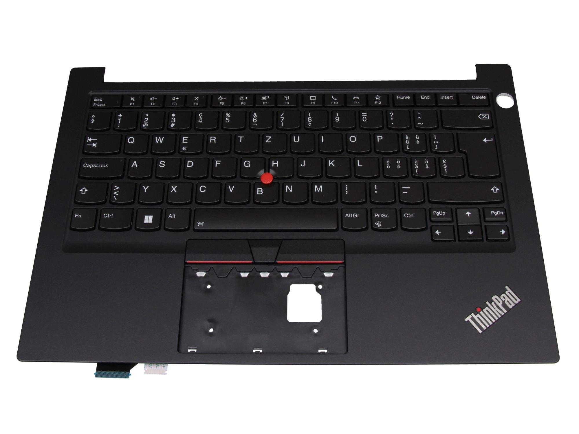 LENOVO Tastatur inkl. Topcase CH (schweiz) schwarz/schwarz mit Backlight und Mouse-Stick für Lenovo