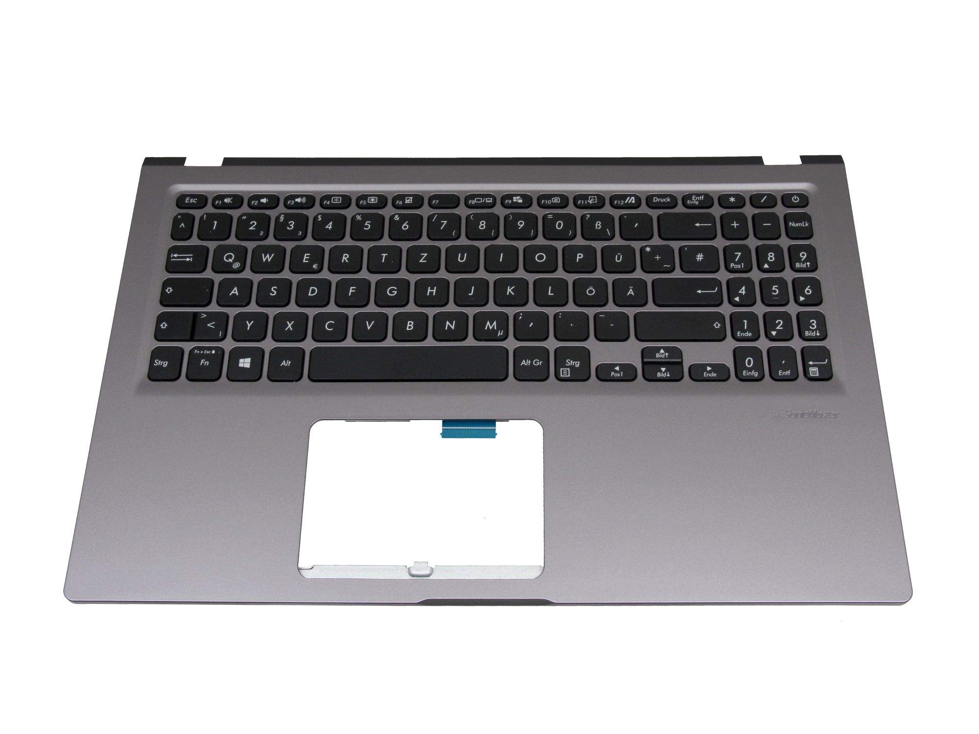 ASUS Tastatur inkl. Topcase DE (deutsch) schwarz/grau (SD) für Asus VivoBook 15 X515EA