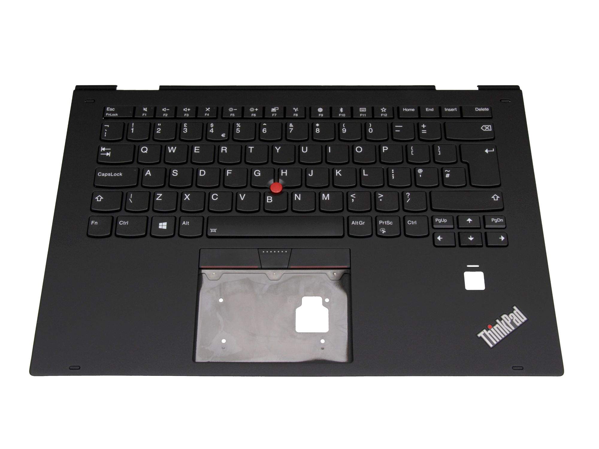 LENOVO Tastatur inkl. Topcase UK (englisch) schwarz/schwarz mit Backlight und Mouse-Stick für Lenovo